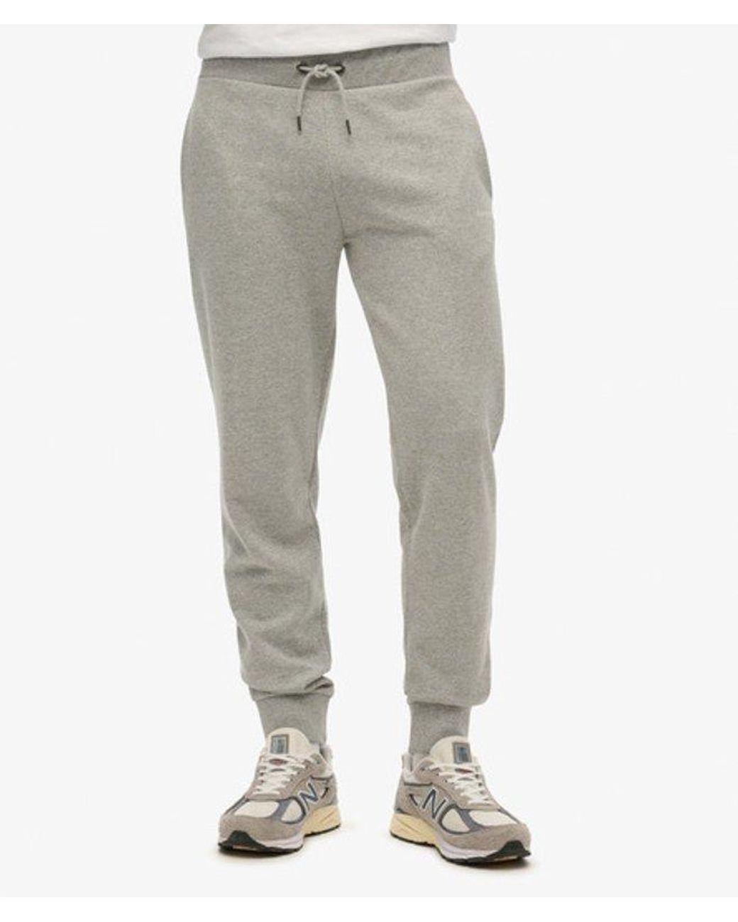 Superdry White Plain Joggers for men