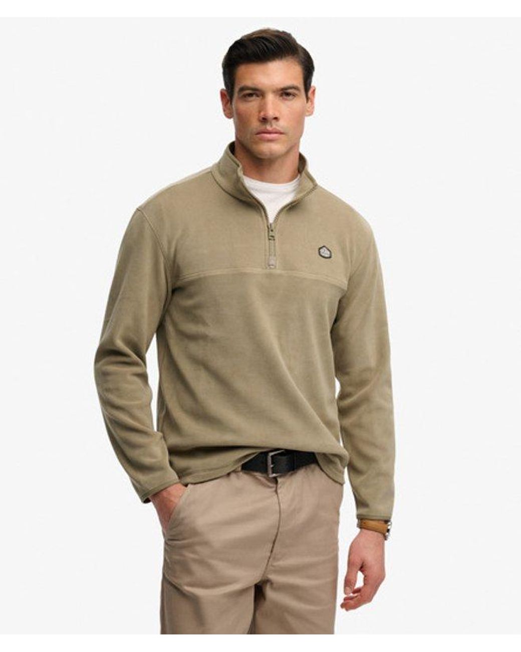 Superdry Green Expedition Fleece Half Zip for men