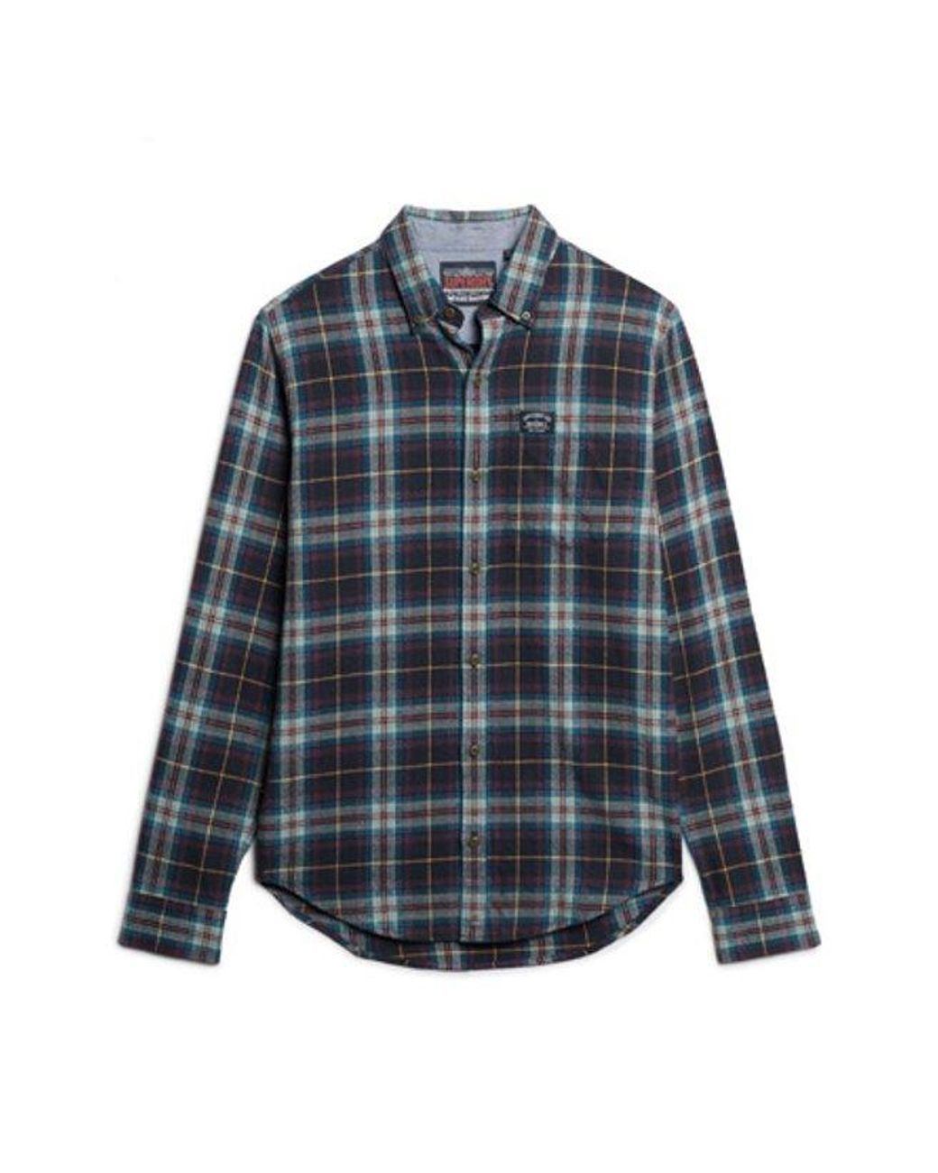 Superdry Blue & Co Long Sleeve Cotton Lumberjack Shirt for men