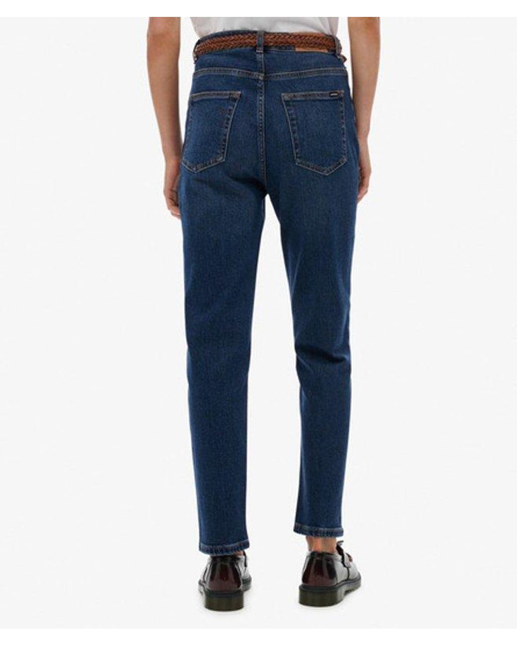 Superdry Blue & Co Organic Cotton High Rise Mom Jeans