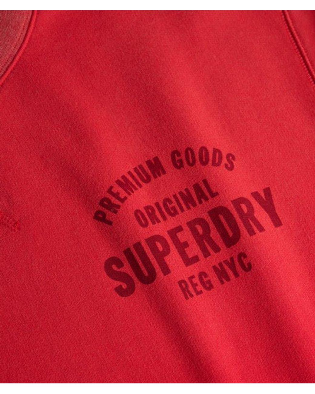 Superdry Red & Co Block Text Crew Neck Sweatshirt for men