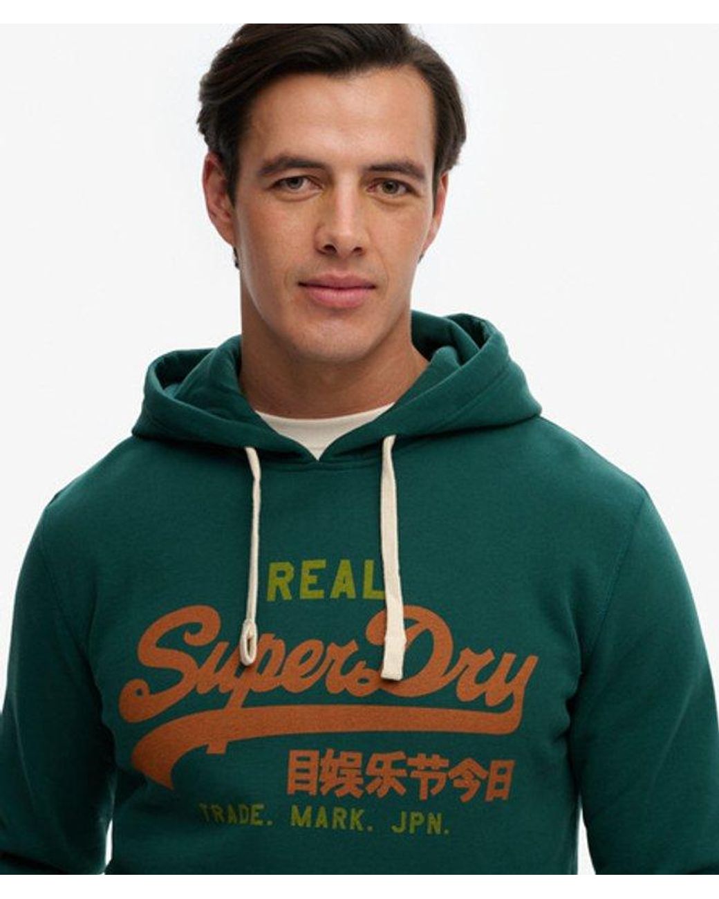 Superdry Green & Co Vintage Logo Classic Hoodie for men