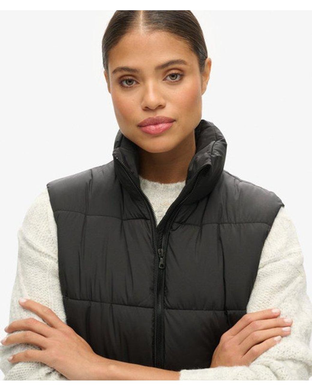 Superdry Black & Co Classic Quilted Long Gilet