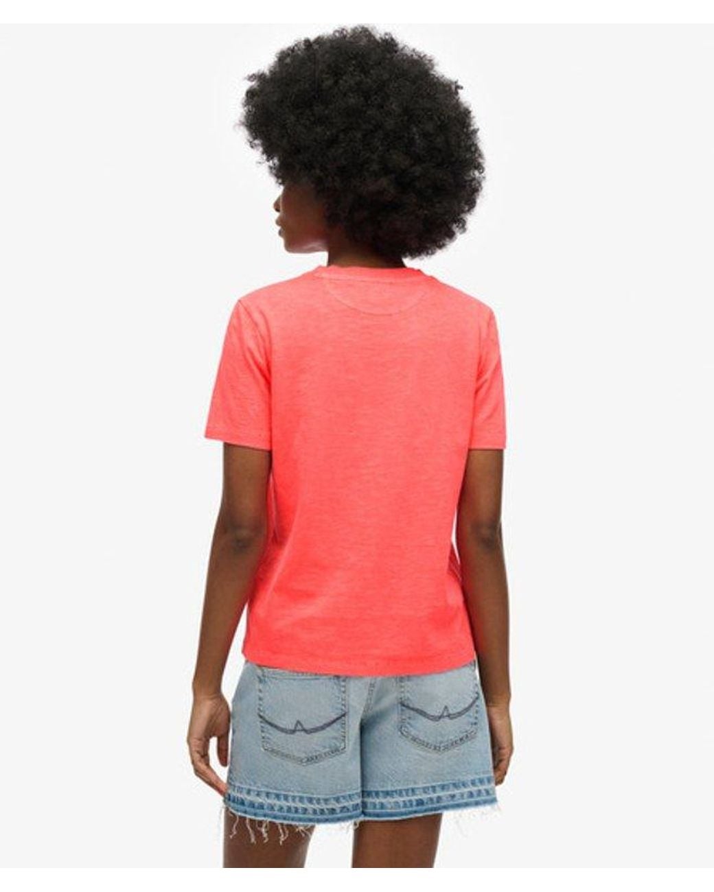 Superdry Red & Co Essential Logo Garment Dye Pocket T-shirt