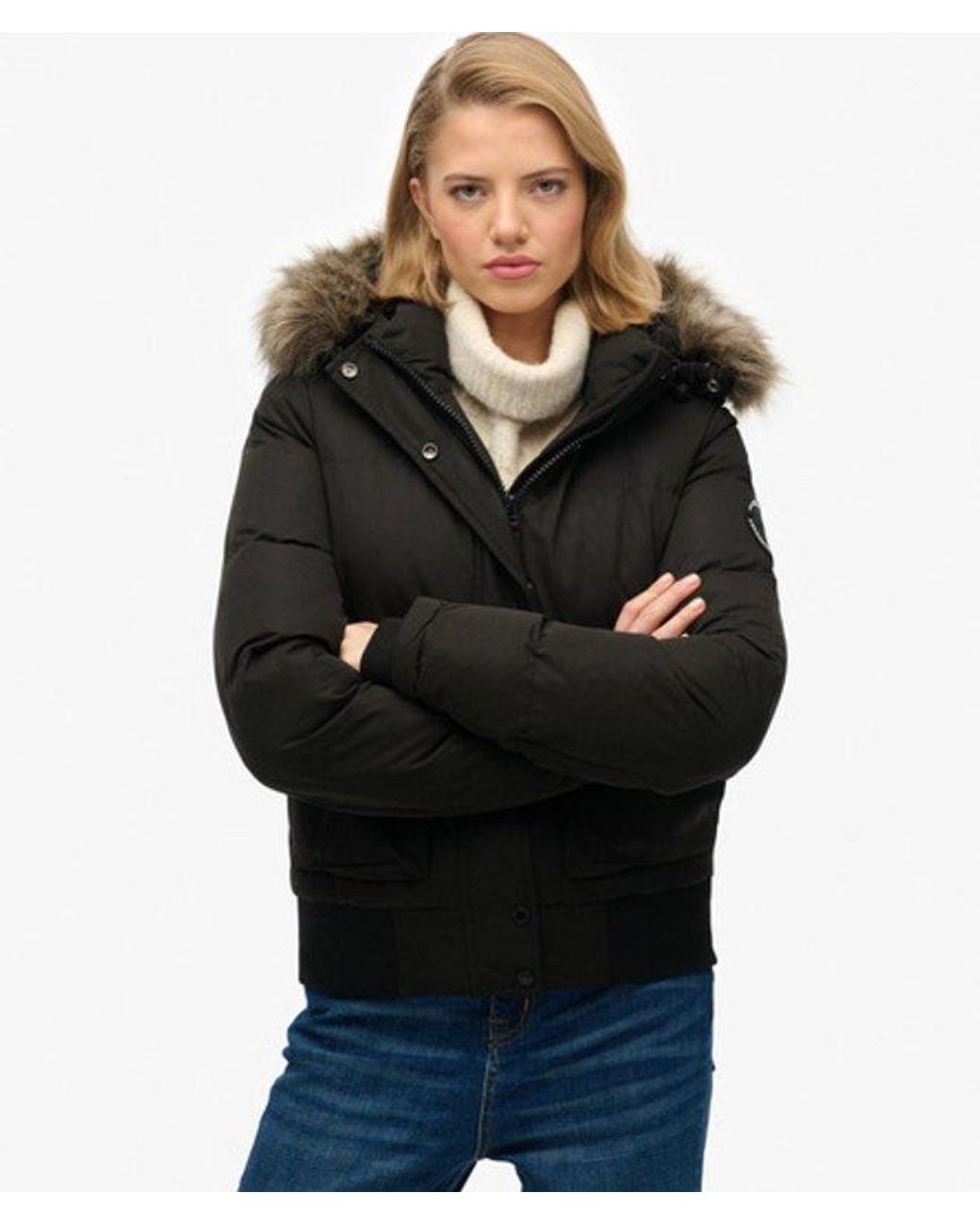 Superdry Blue & Co Everest Microfibre Ella Bomber Jacket