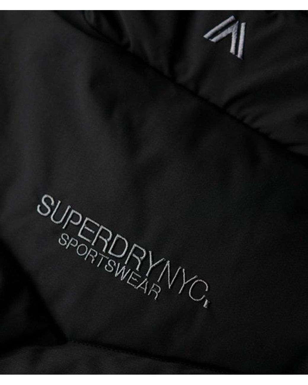 Superdry Black & Co City Chevron Padded Parka Coat
