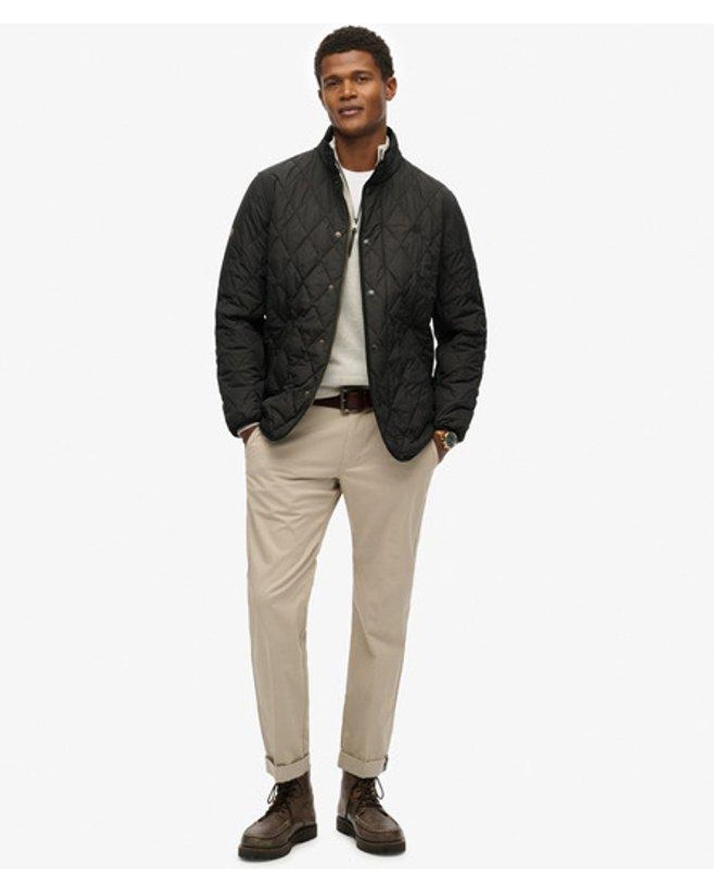 Superdry Black & Co Quilted Estate Jacket for men