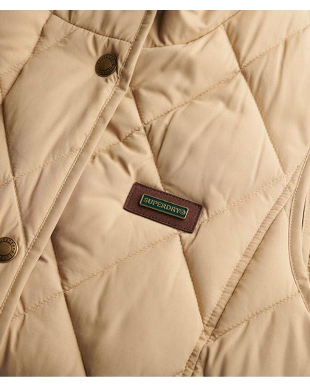 Superdry Natural & Co Cord Trimmed Liner Gilet