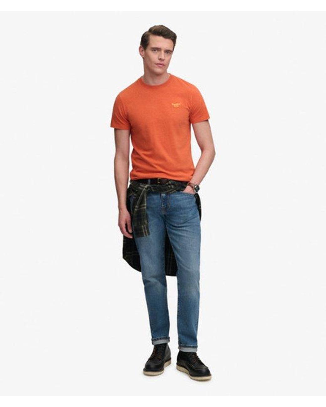 Superdry & Co Essential Serif Logo Embroidered T-shirt for men