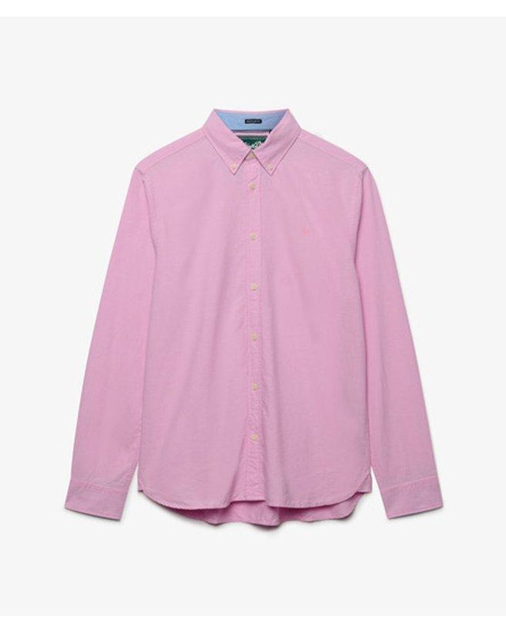 Superdry Pink & Co Preppy Oxford Long Sleeve Shirt for men