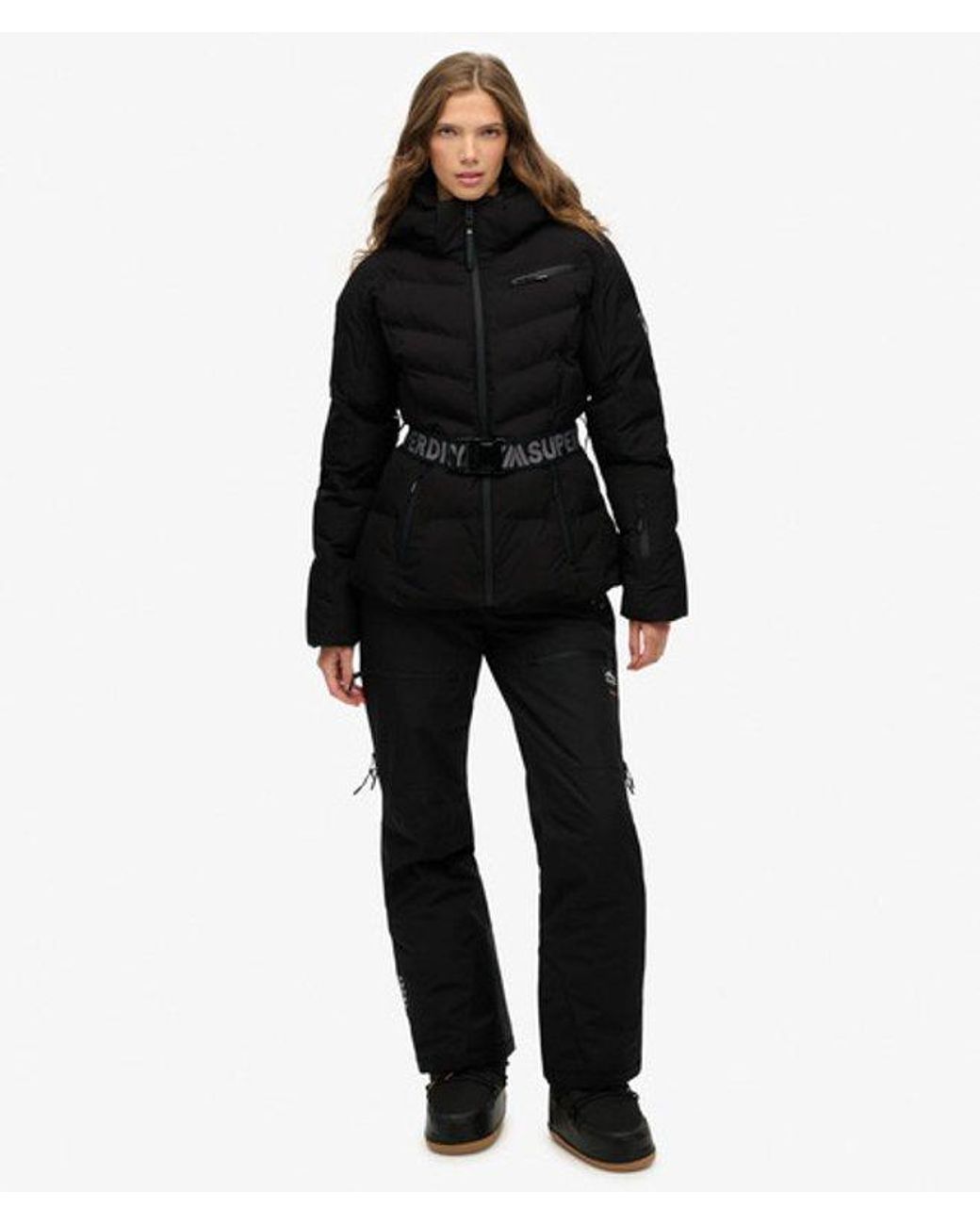 Superdry Black & Co Luxe Belted Ski Padded Jacket