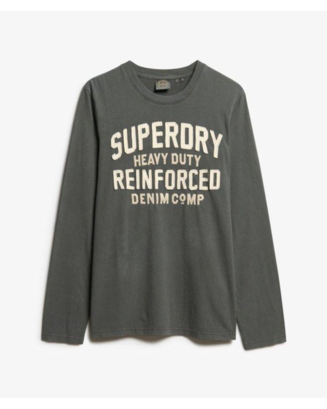 Superdry Gray & Co Workwear Applique Long Sleeve Top for men