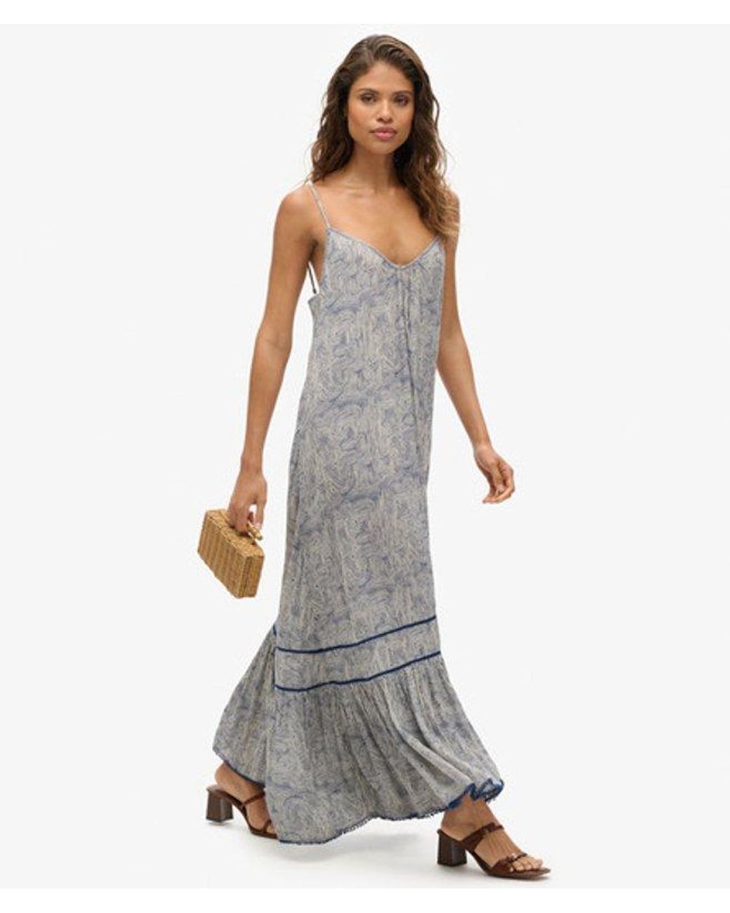 Superdry Gray & Co Long Cami Dress
