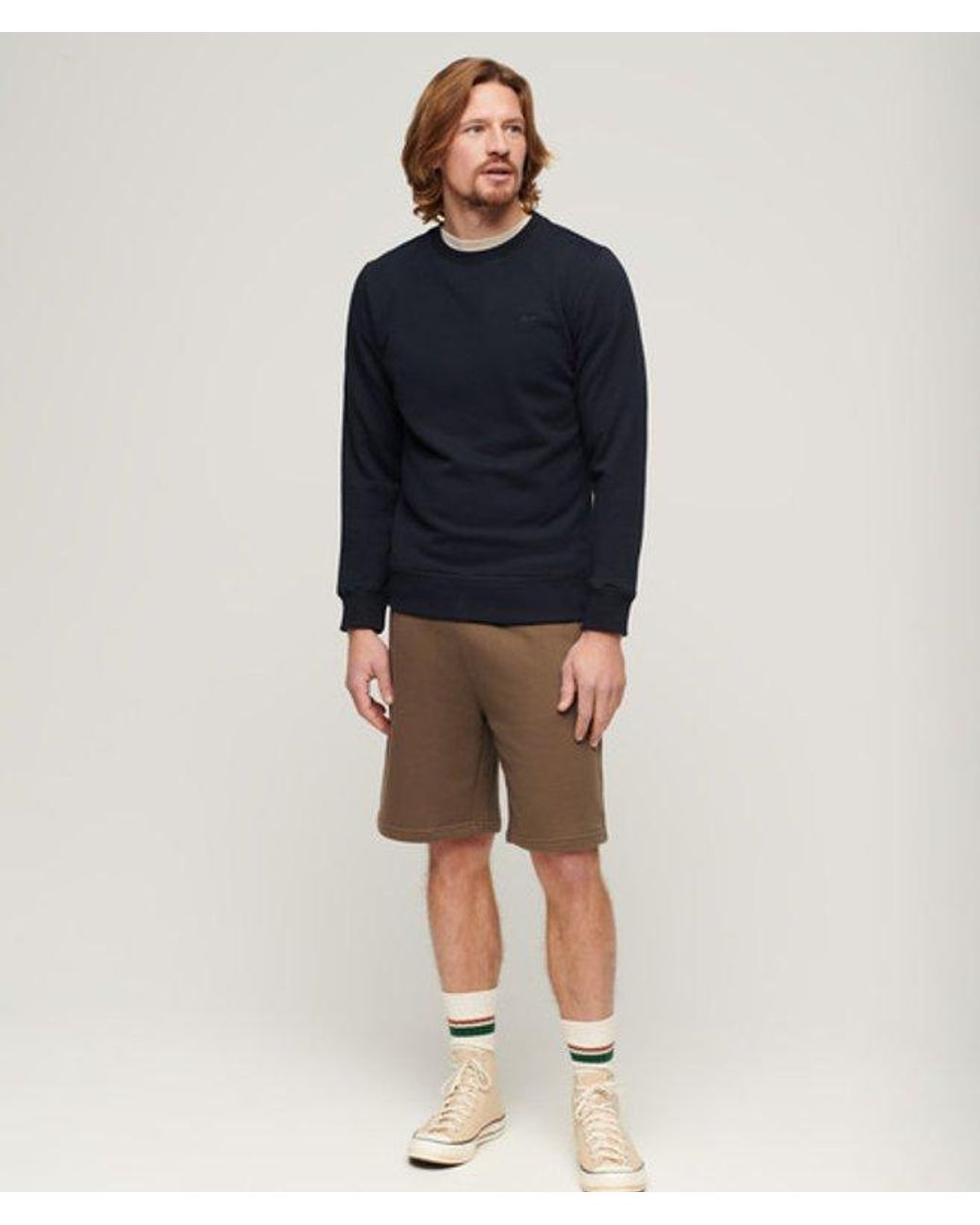 Superdry Blue & Co Essential Logo Crew Sweatshirt for men