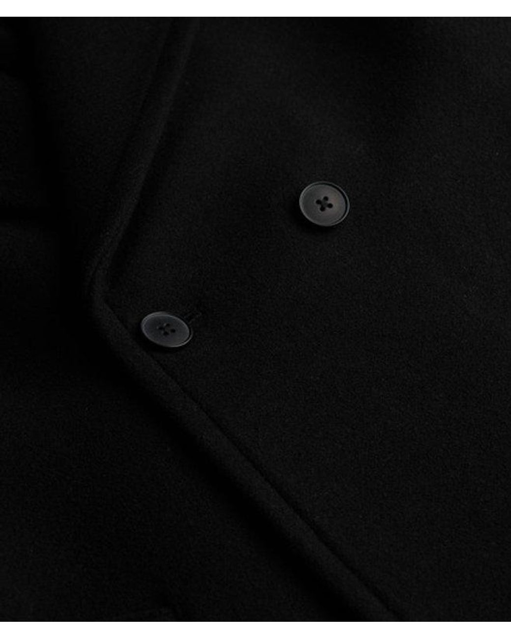 Superdry Black & Co Relaxed Long Wool Blend Coat