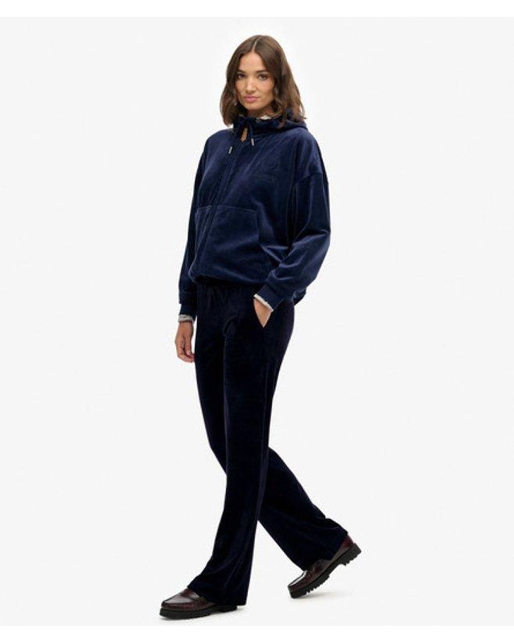 Superdry Blue & Co Country Club Velour joggers