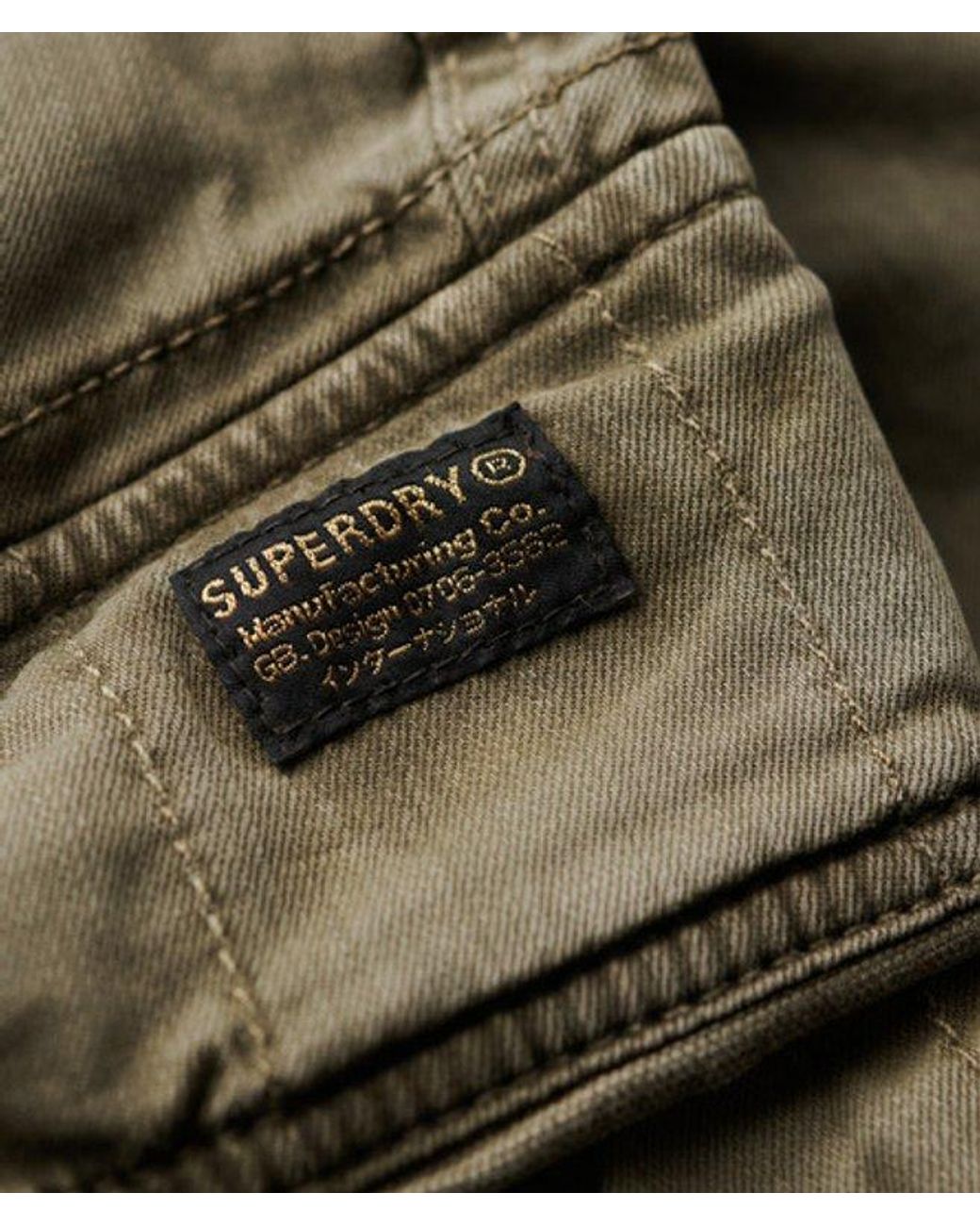 Superdry Core Cargo Short Relaxed Pasvorm in het Natural voor heren
