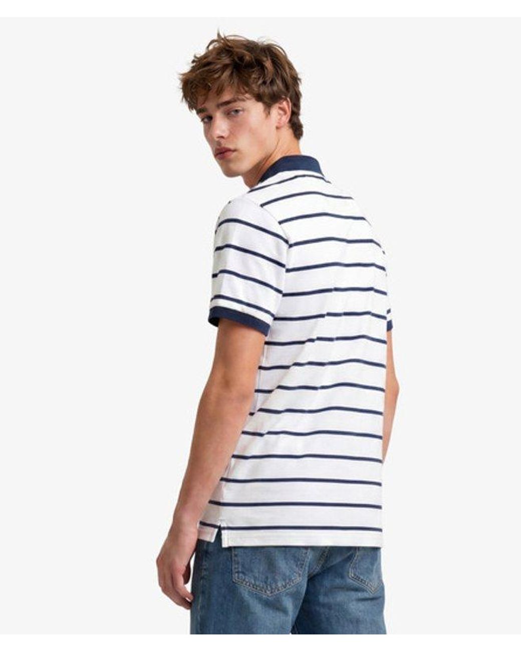 Superdry Metallic & Co Crest Stripe Polo Shirt for men