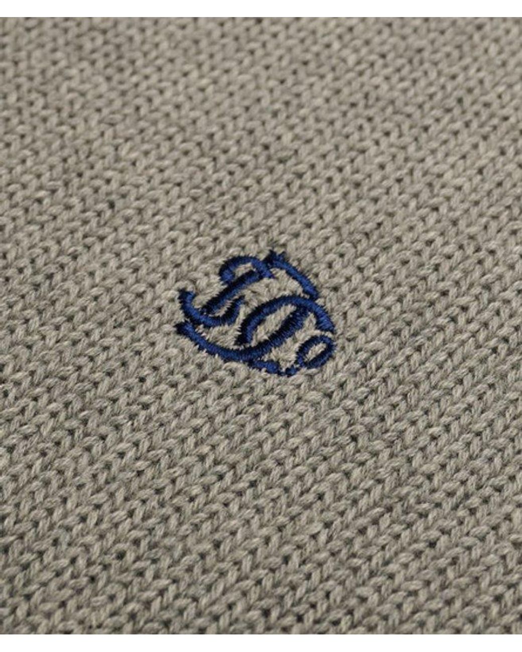 Superdry Gray & Co Cotton Button Henley Jumper for men