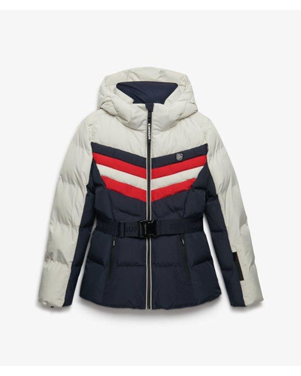Superdry White & Co Luxe Chevron Ski Padded Jacket