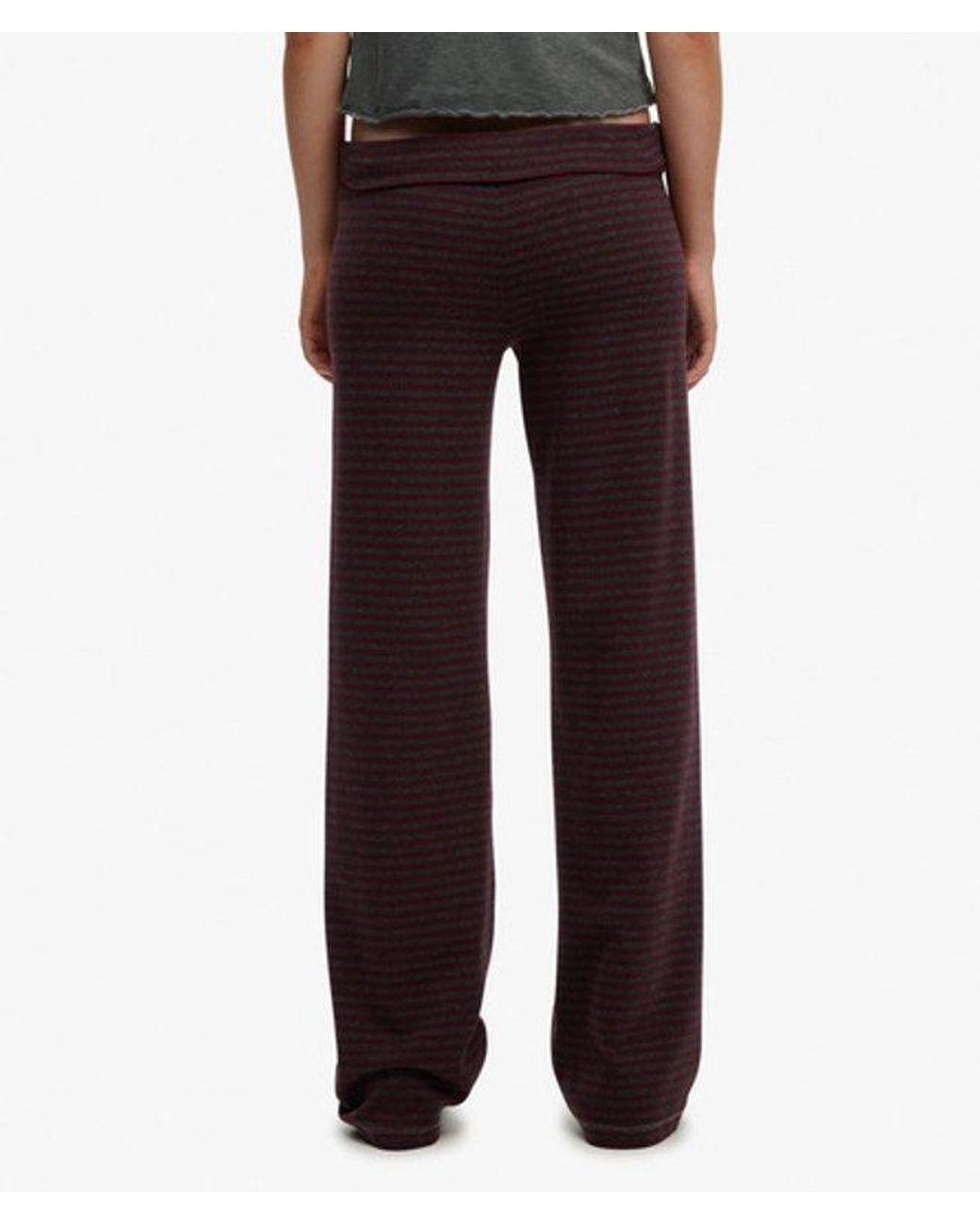 Superdry Purple Athletic Essentials Fold Over joggers