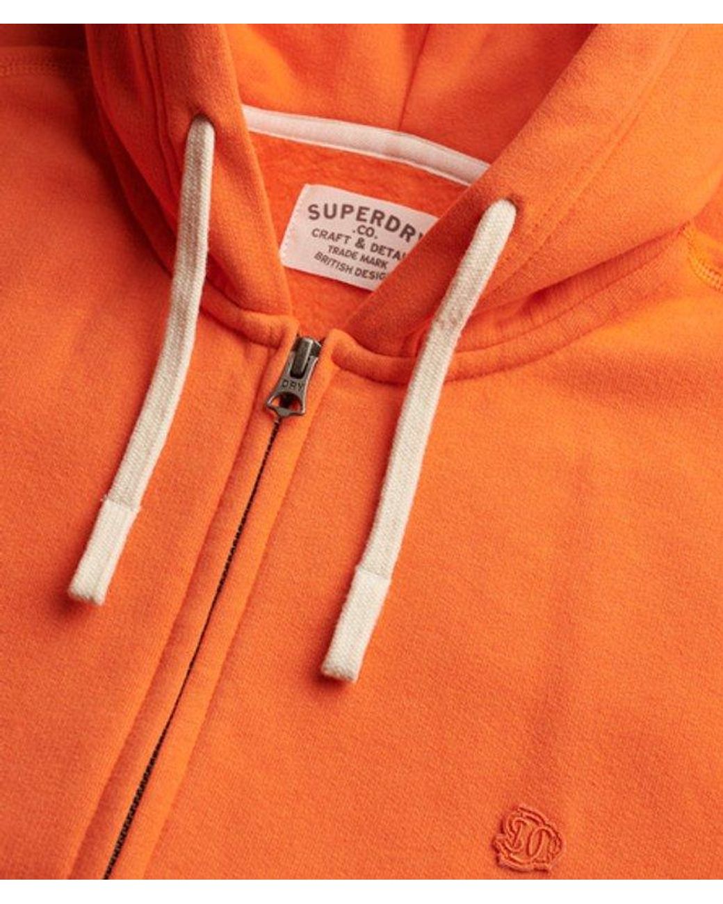 Superdry Orange & Co Monogram Embroidered Zip Hoodie for men