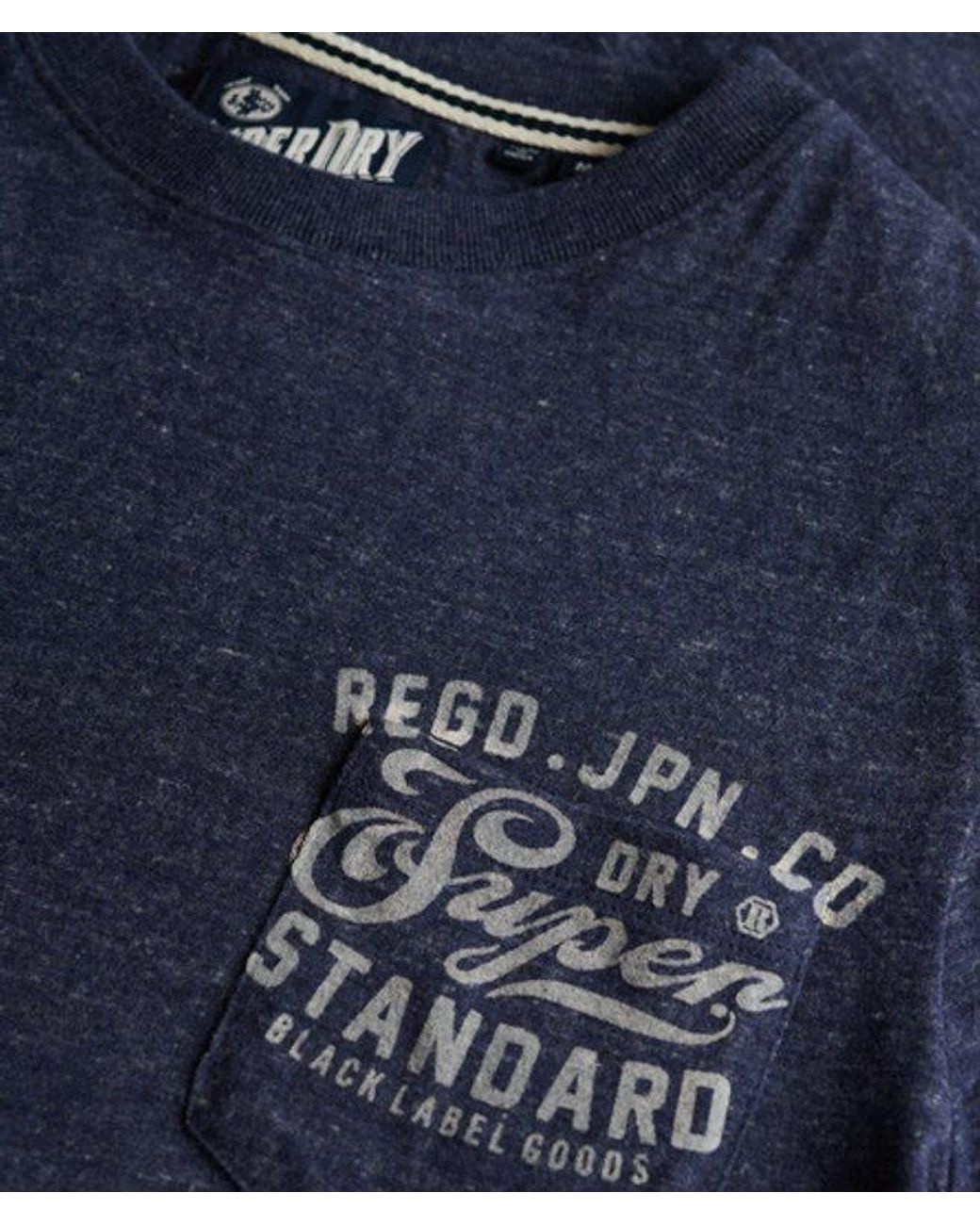 Superdry Blue Industrial Relaxed T-Shirt for men