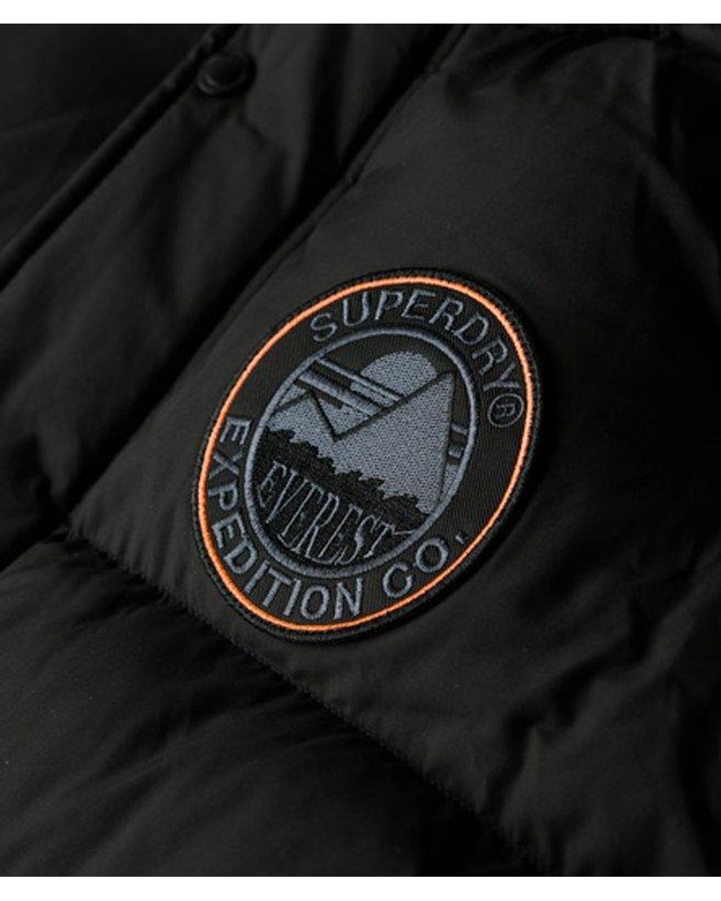 Superdry Black & Co Everest Long Baffled Parka Jacket for men