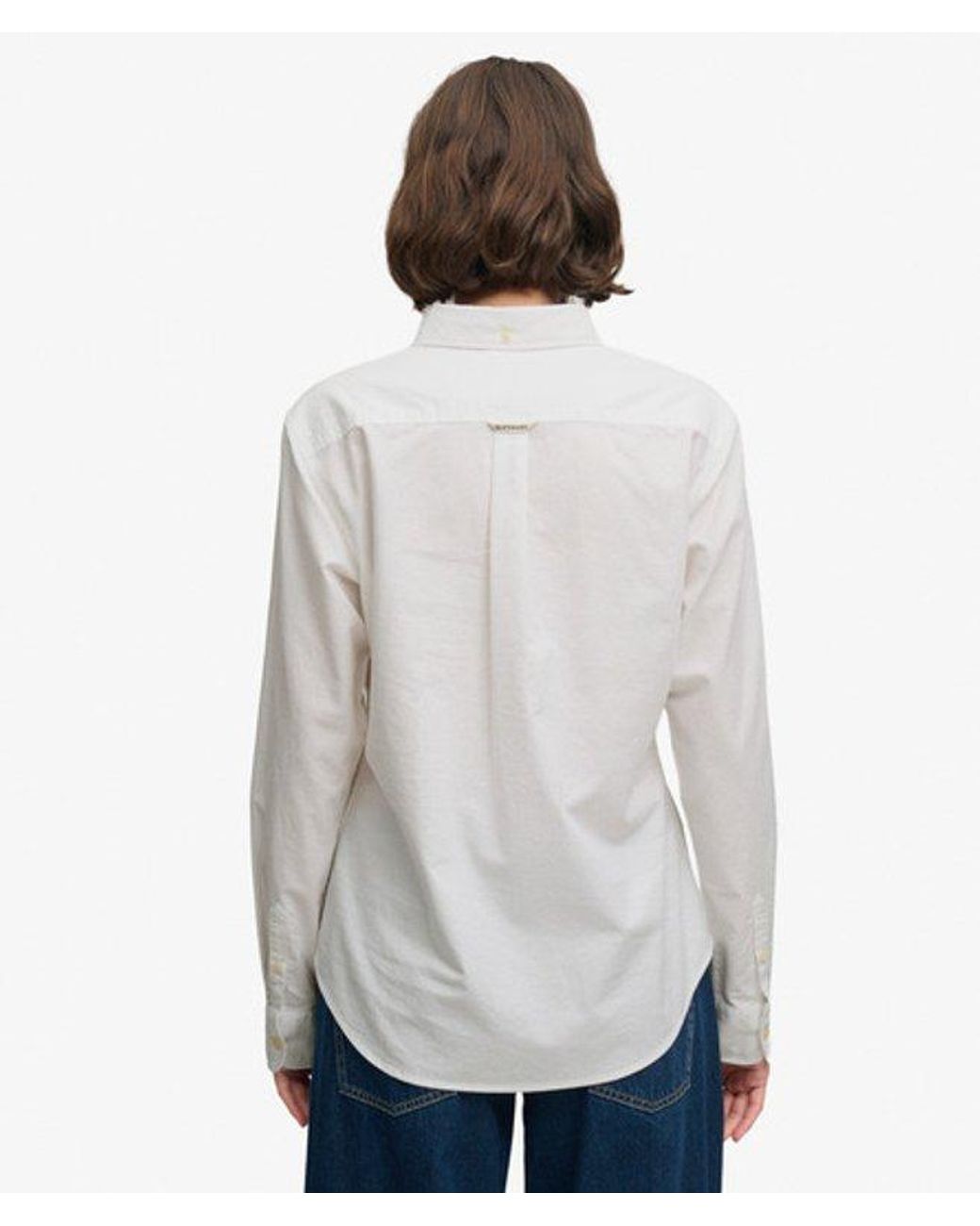 Superdry White & Co Slim Oxford Button Down Long Sleeve Shirt