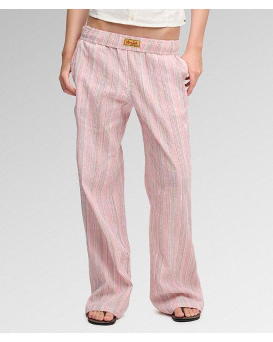 Superdry Pink & Co Komodo Pushkar Stripe Trousers