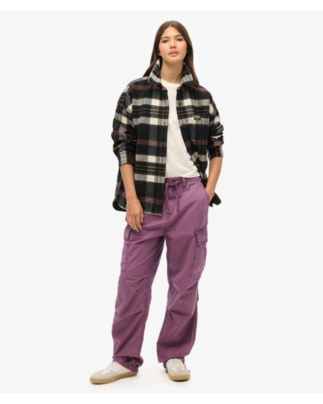 Superdry Red & Co Low Rise Parachute Cargo Pants