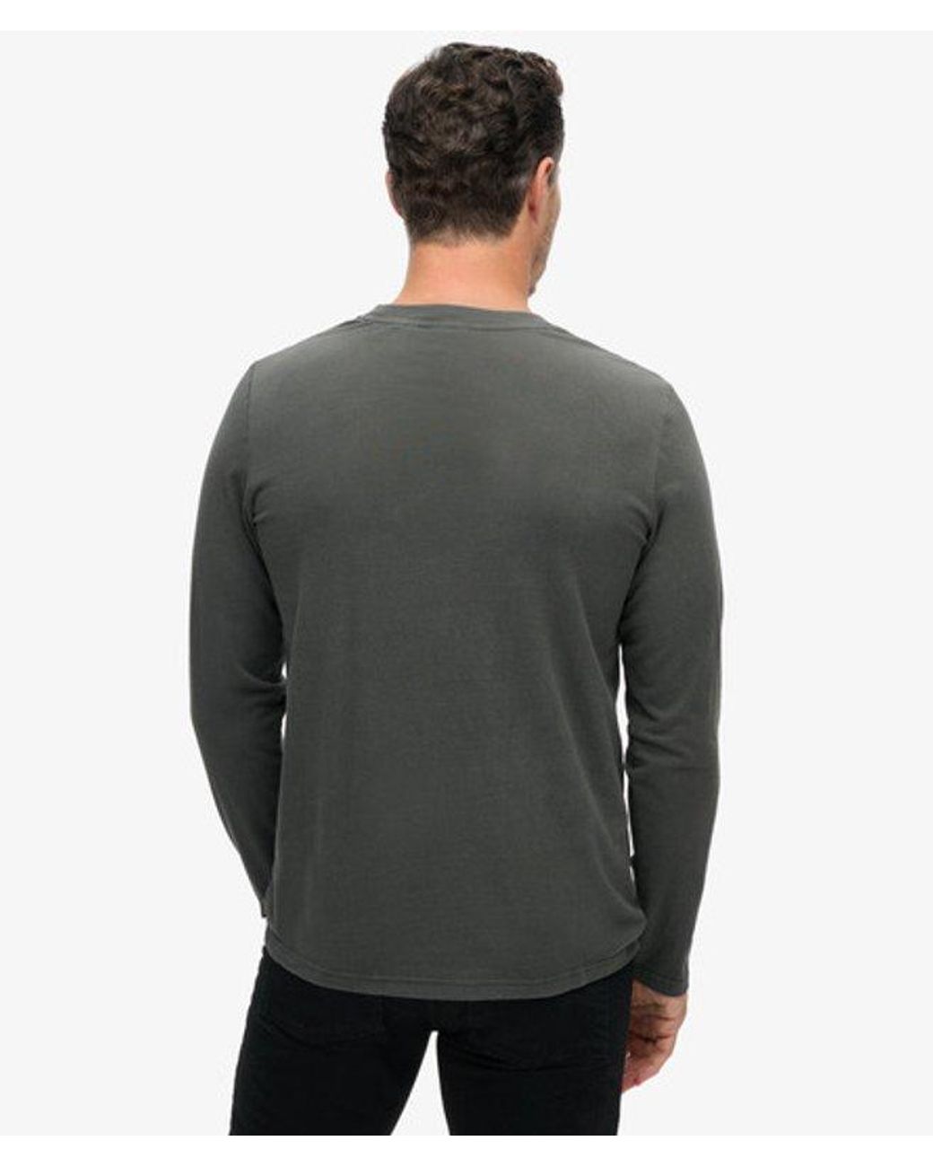 Superdry Gray & Co Workwear Applique Long Sleeve Top for men