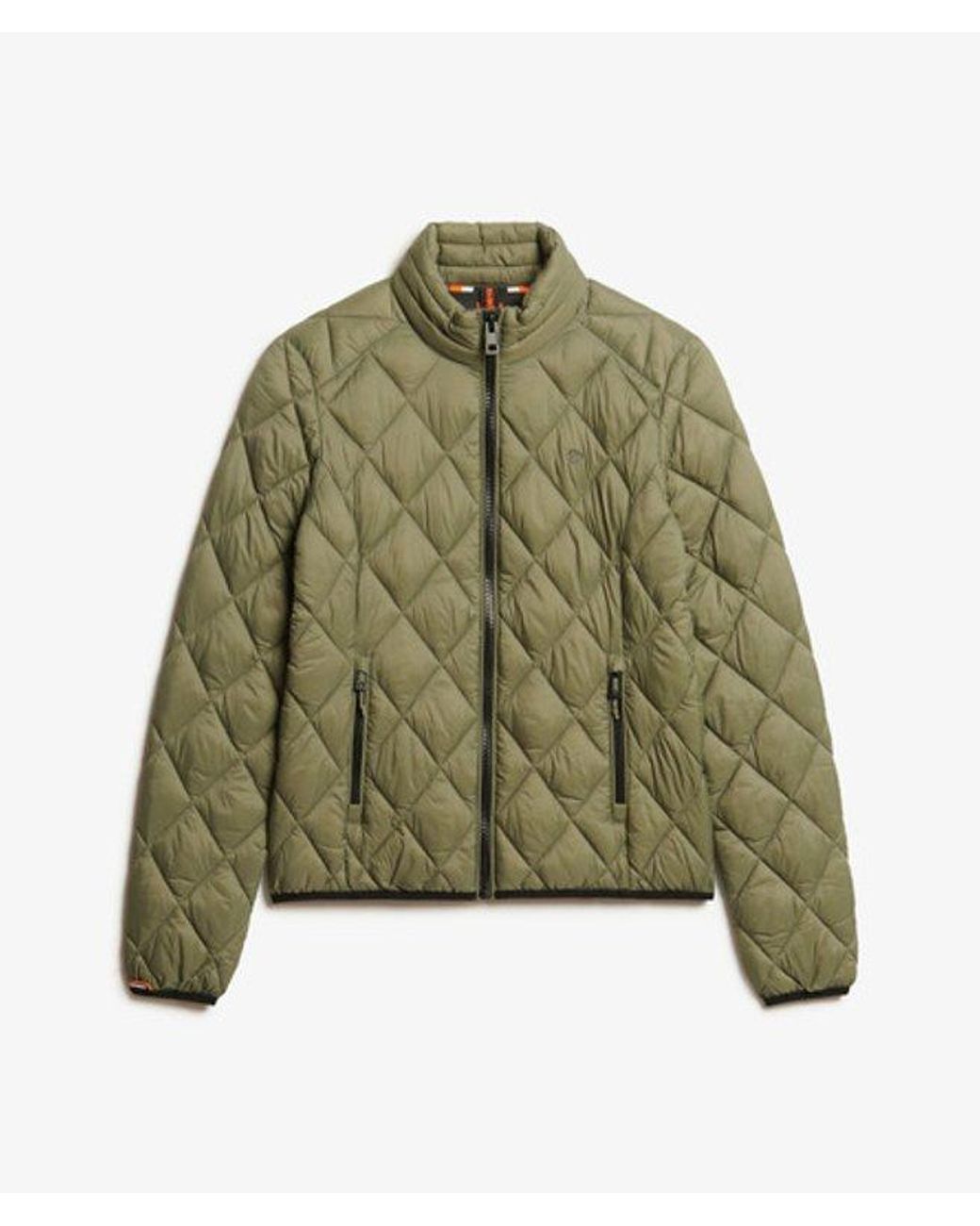 Superdry Green Diamond Quilt Fuji Lite Jacket