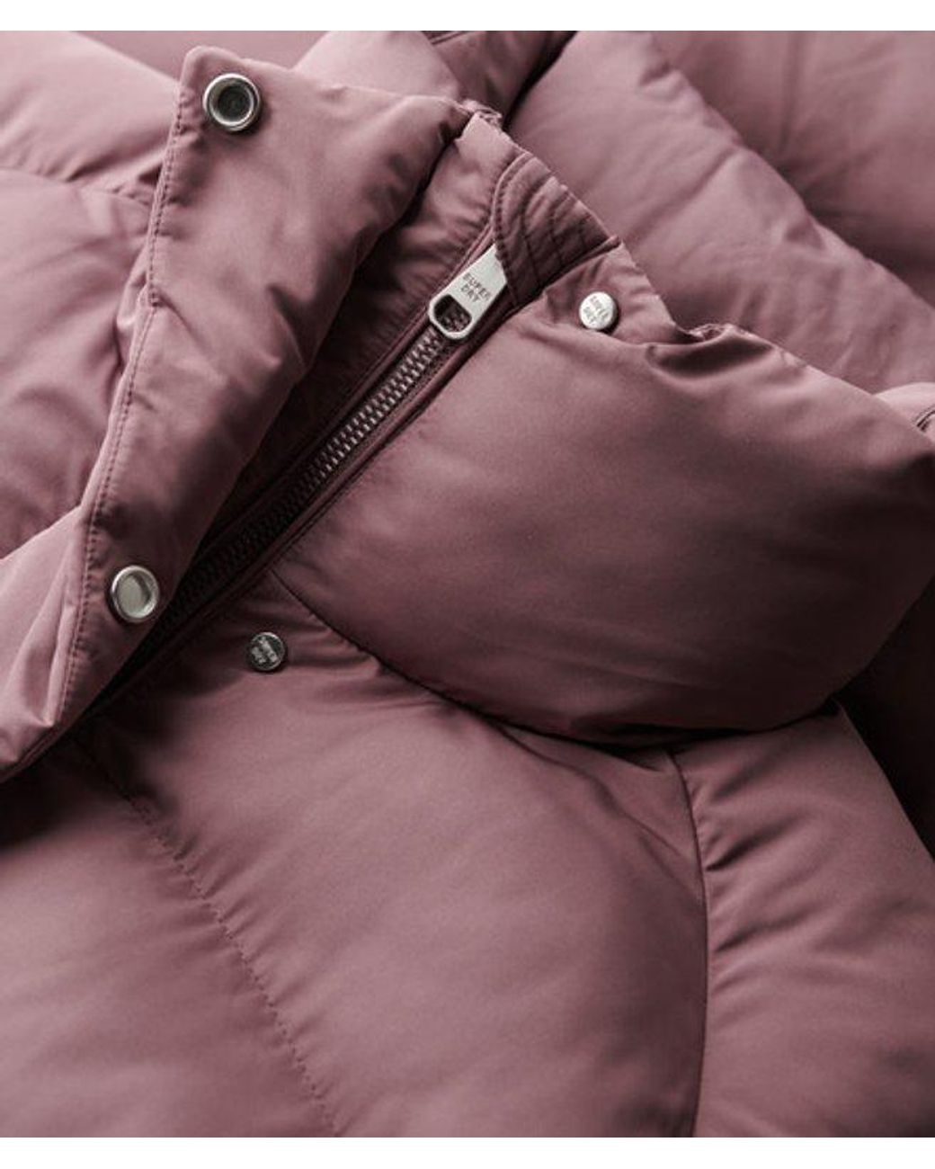 Superdry & Co Embroidered Logo Maxi Long Puffer Coat