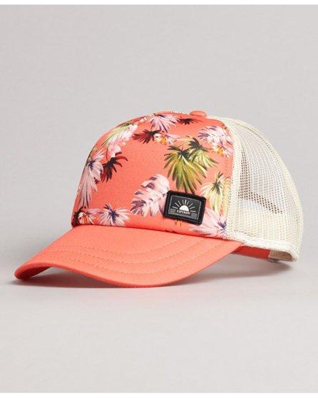 Superdry Cali Print Trucker Cap in Pink 