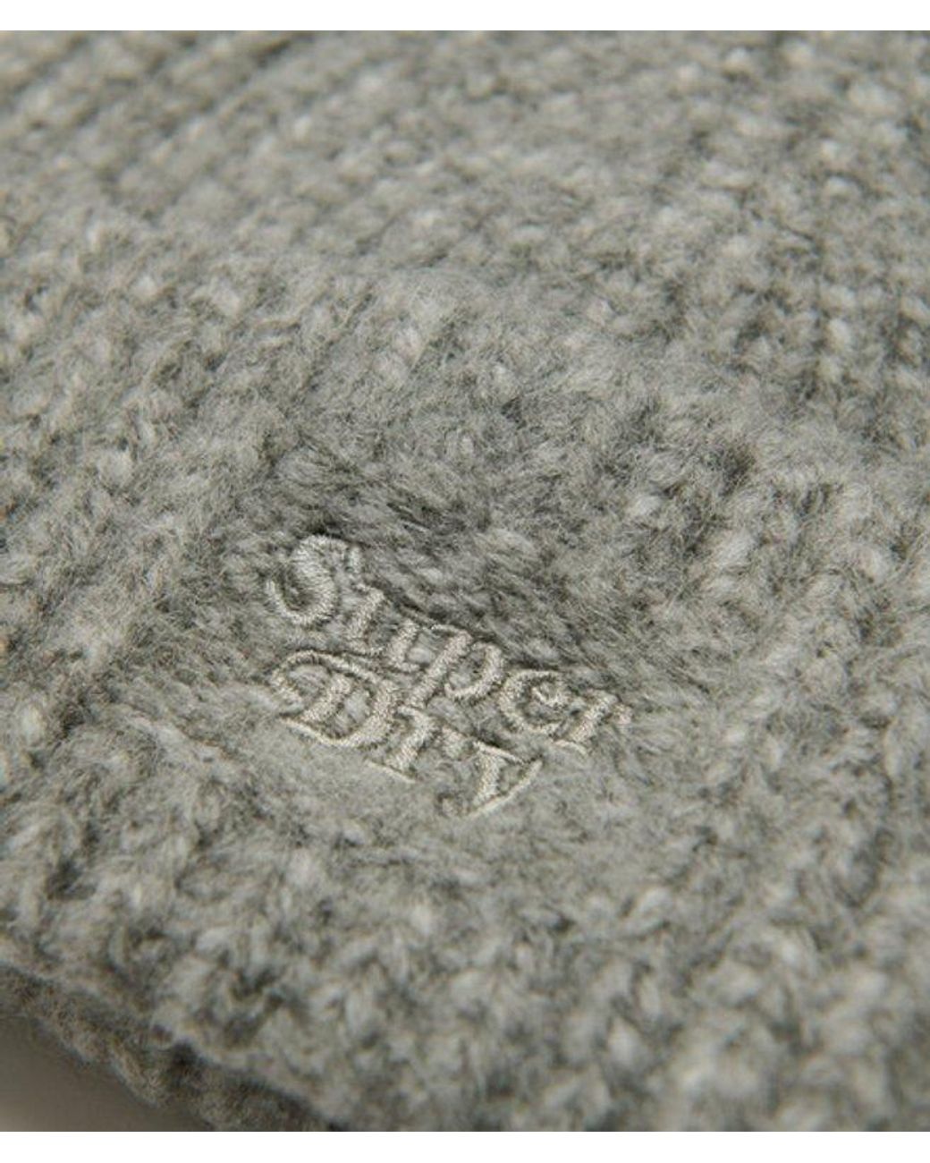 Superdry Gray & Co Rib Knit Beanie Hat