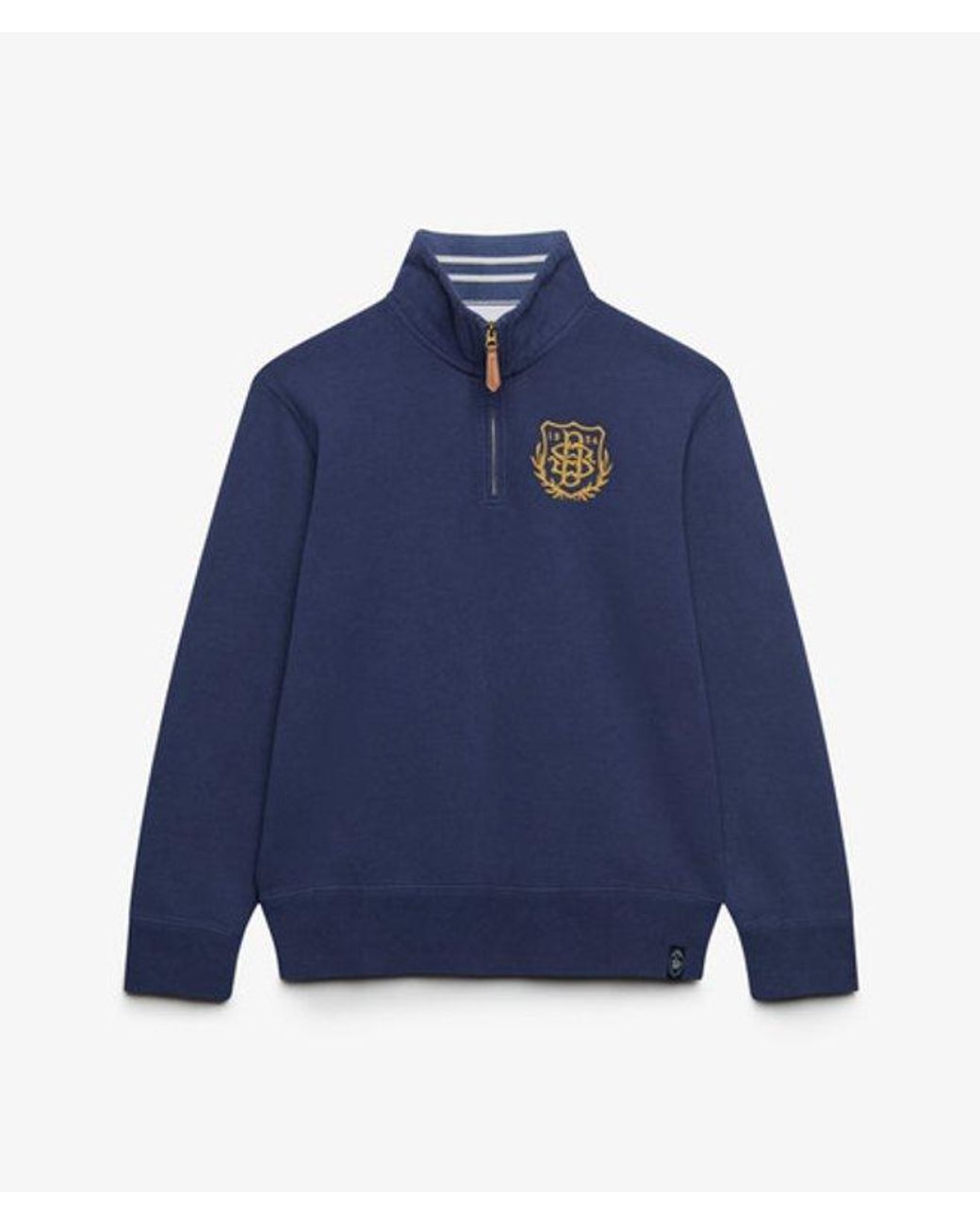 Superdry Blue & Co Gothic Varsity Half Zip Sweatshirt for men