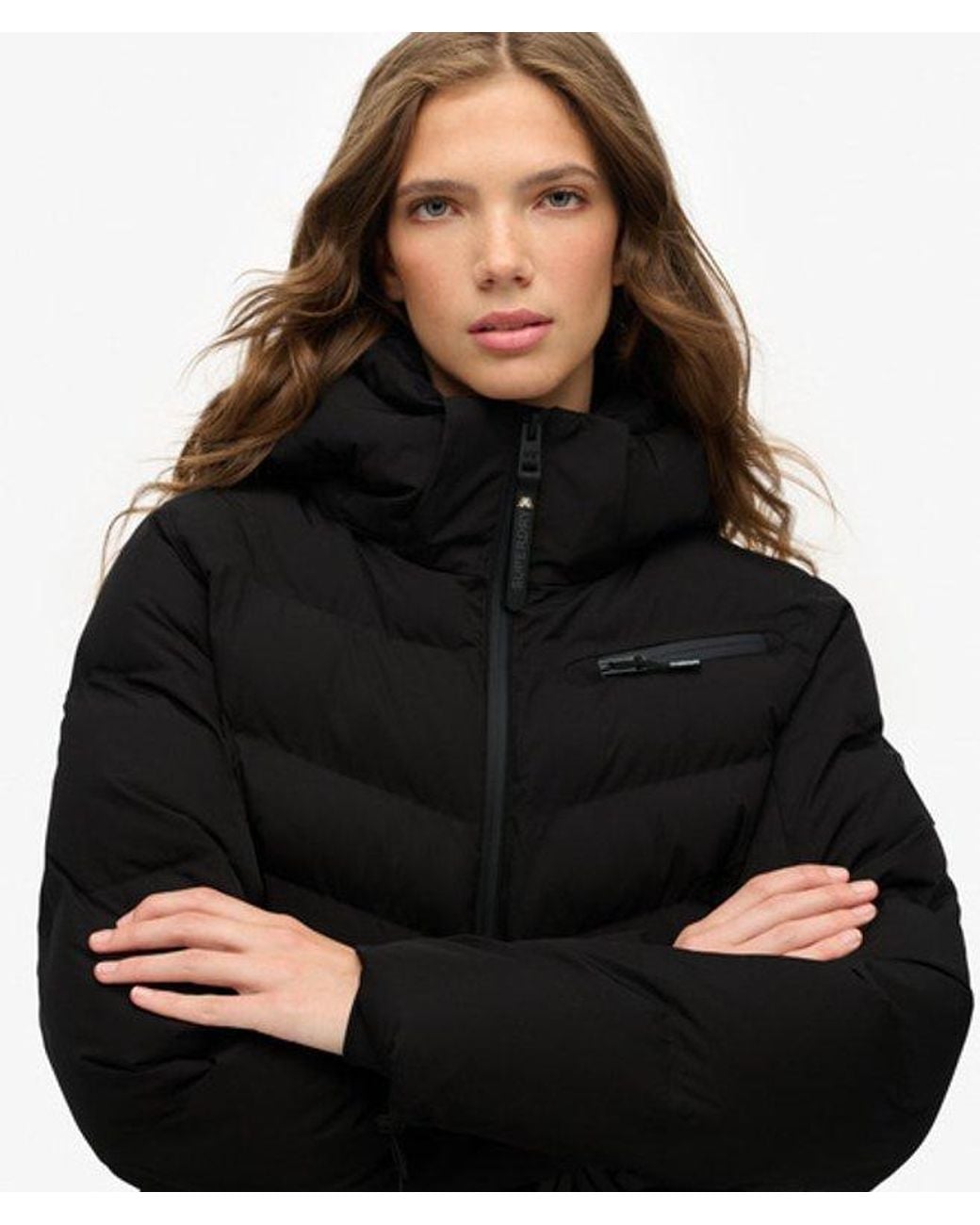 Superdry Black & Co Luxe Belted Ski Padded Jacket
