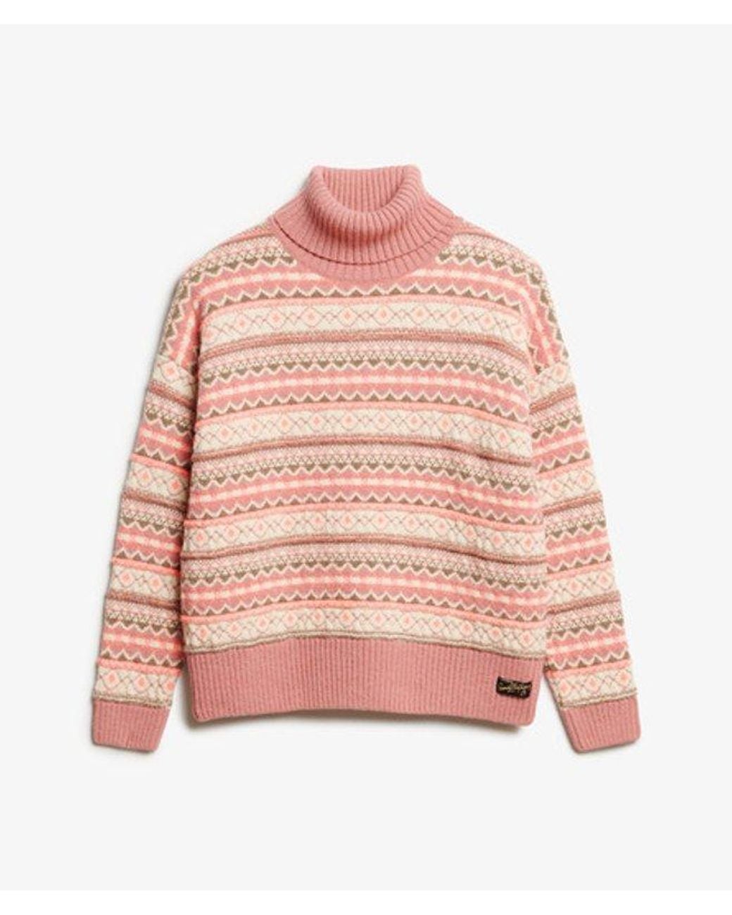 Superdry & Co Classic Stripe Textured Pattern Jumper