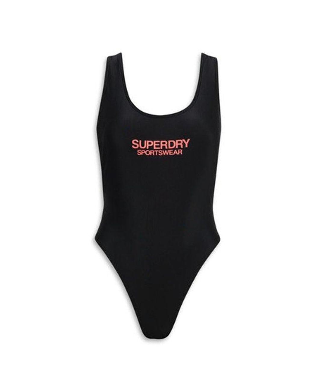 Superdry Black & Co Elastic Scoop Back Swimsuit