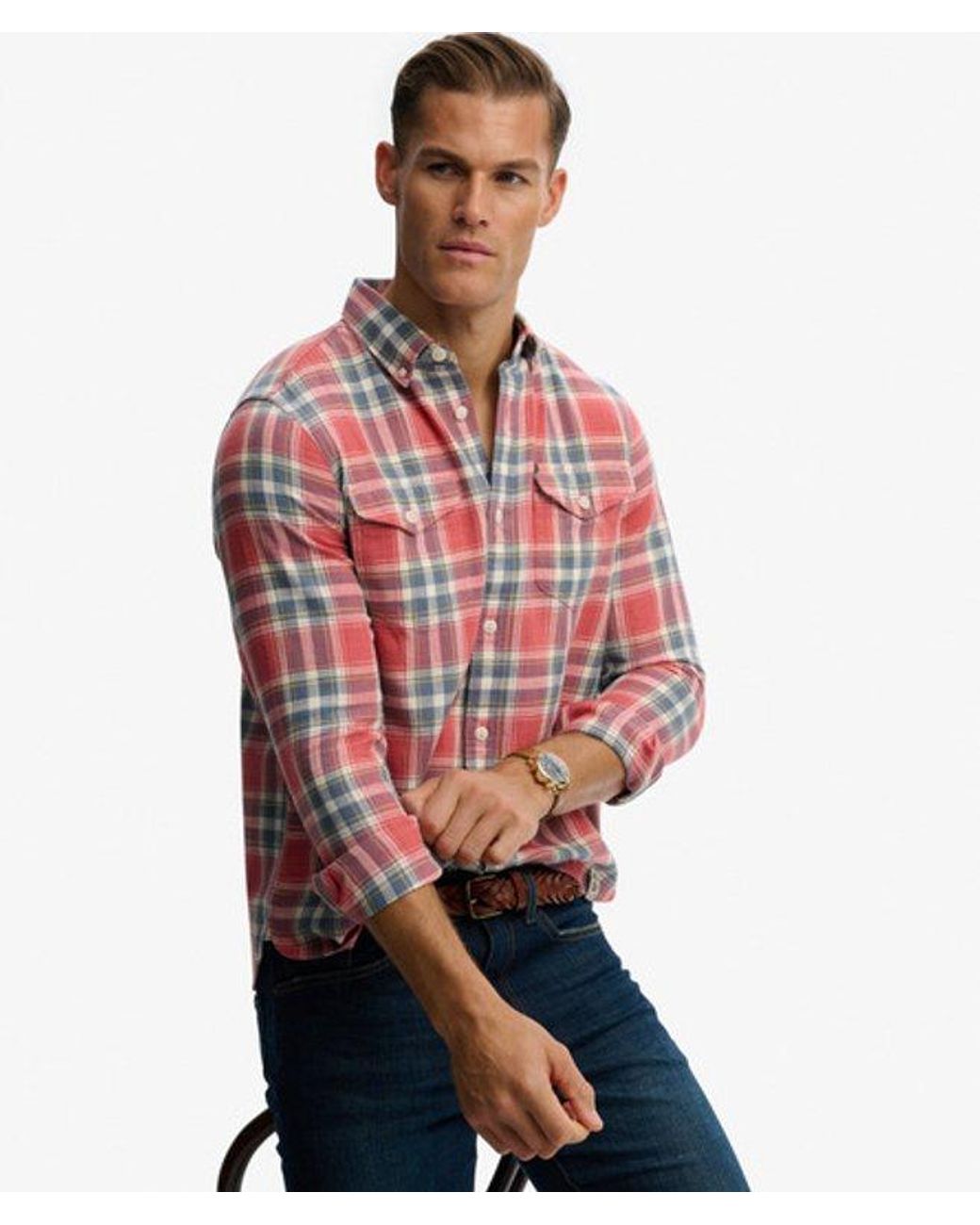 Superdry Red & Co The Merchant Store - Lite Check Shirt for men