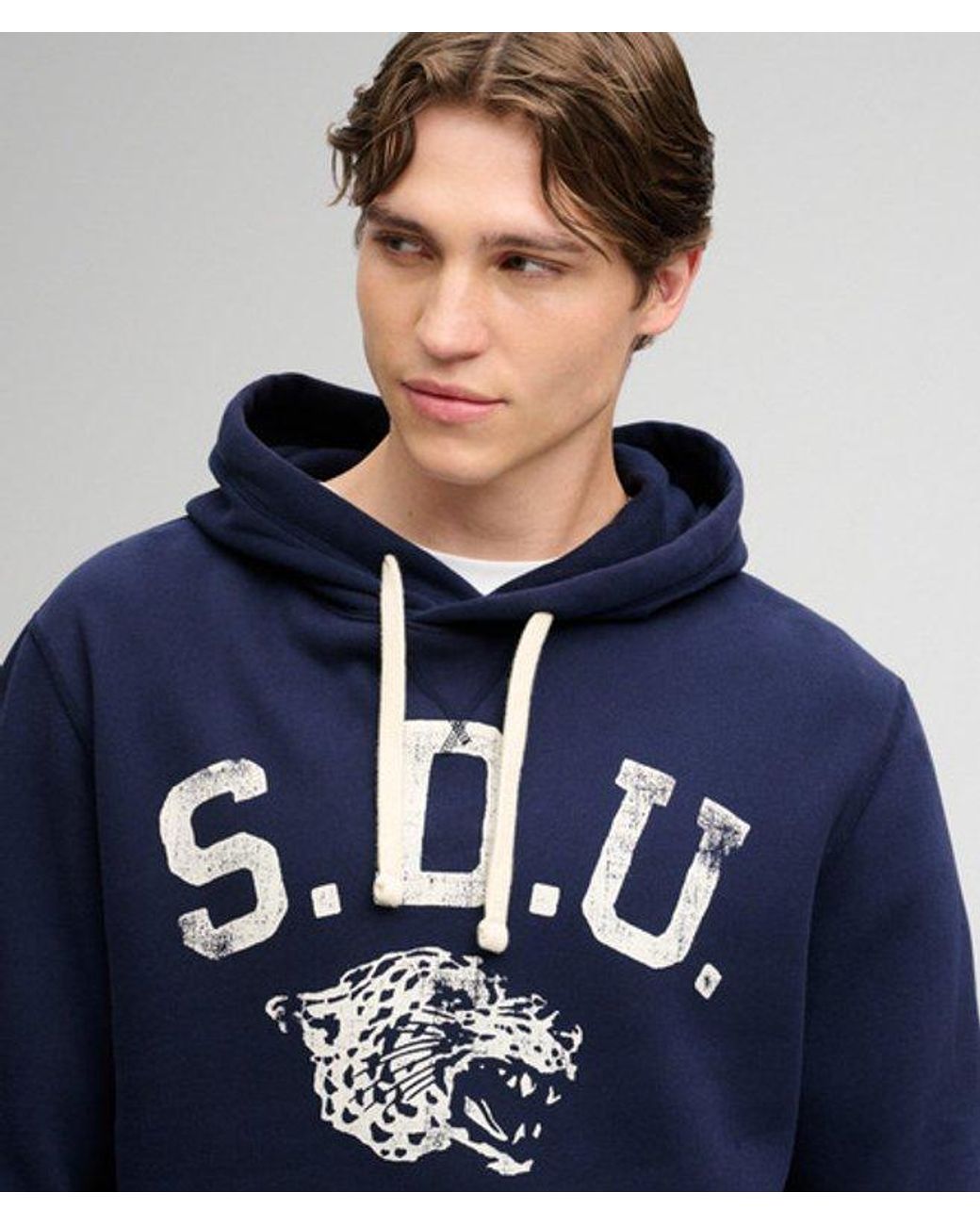 Superdry & Co Athletic Essentials Hoodie in het Blue voor heren