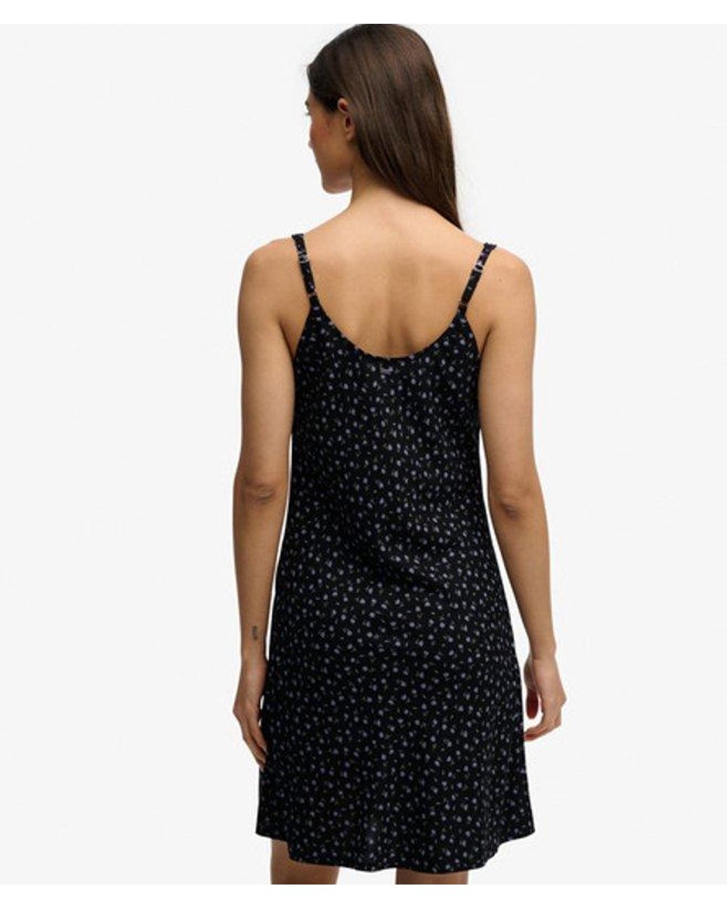 Superdry Black & Co Printed Cami Mini Dress