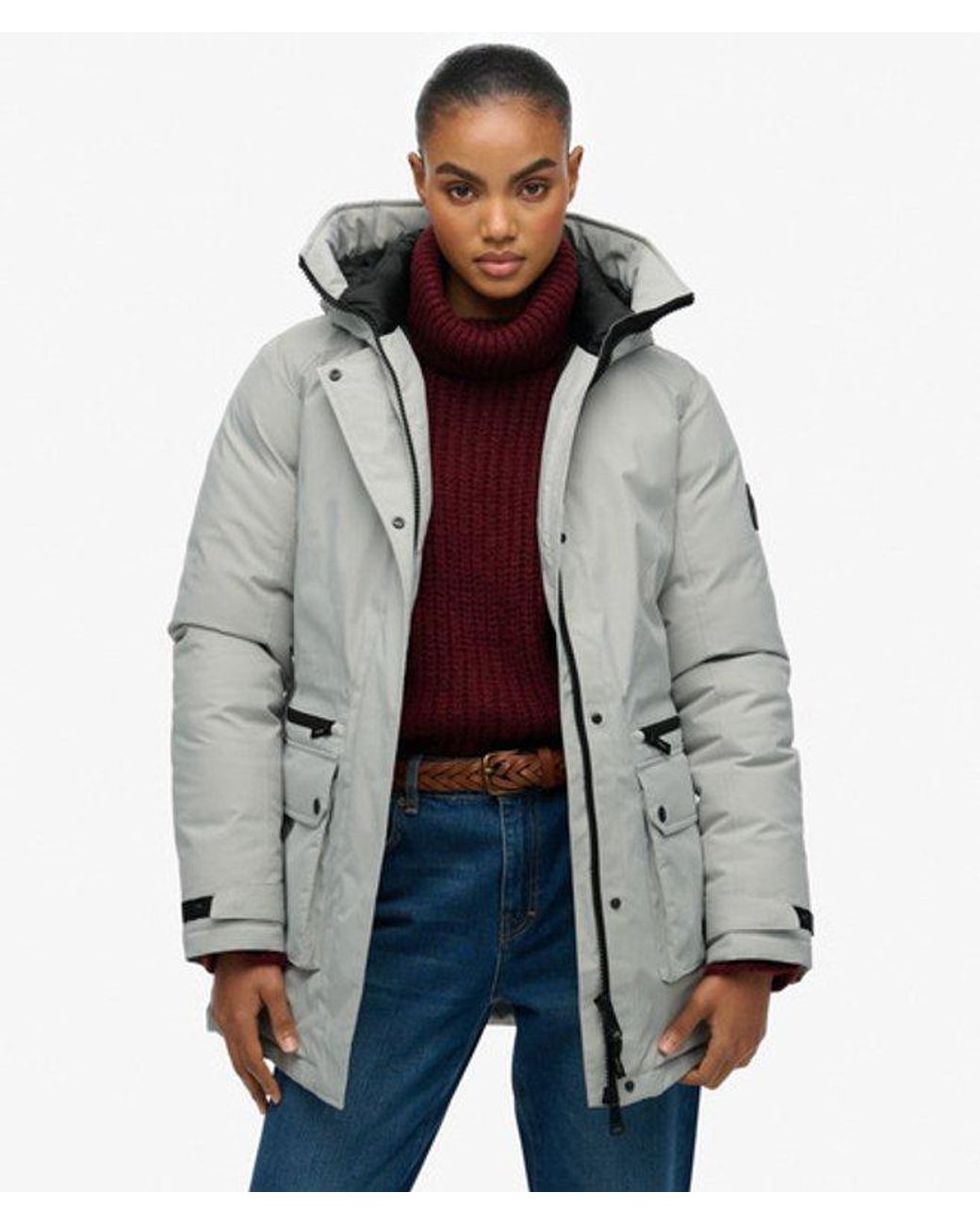Superdry Gray City Padded Parka Jacket