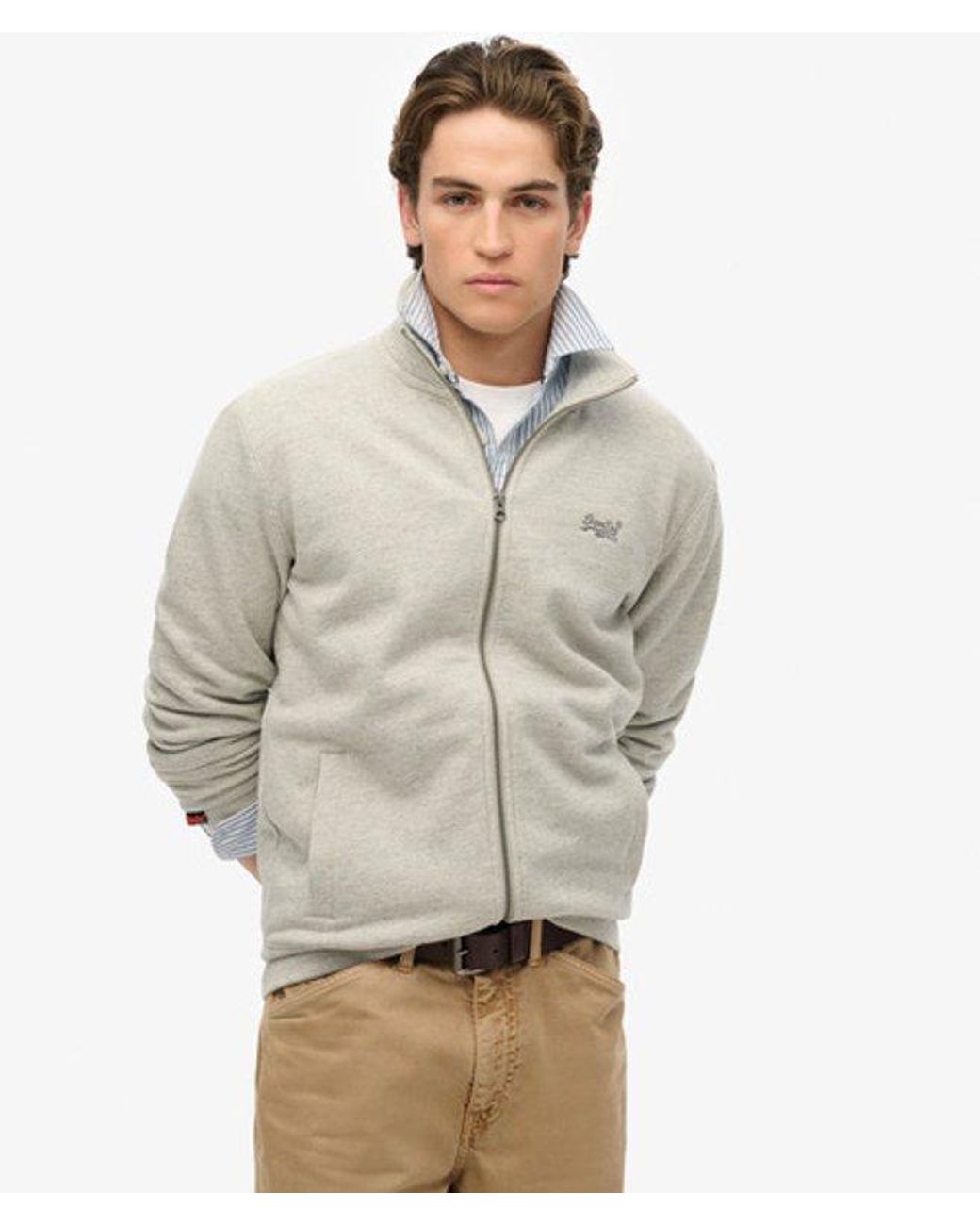 Superdry Gray & Co Essential Logo Track Top for men