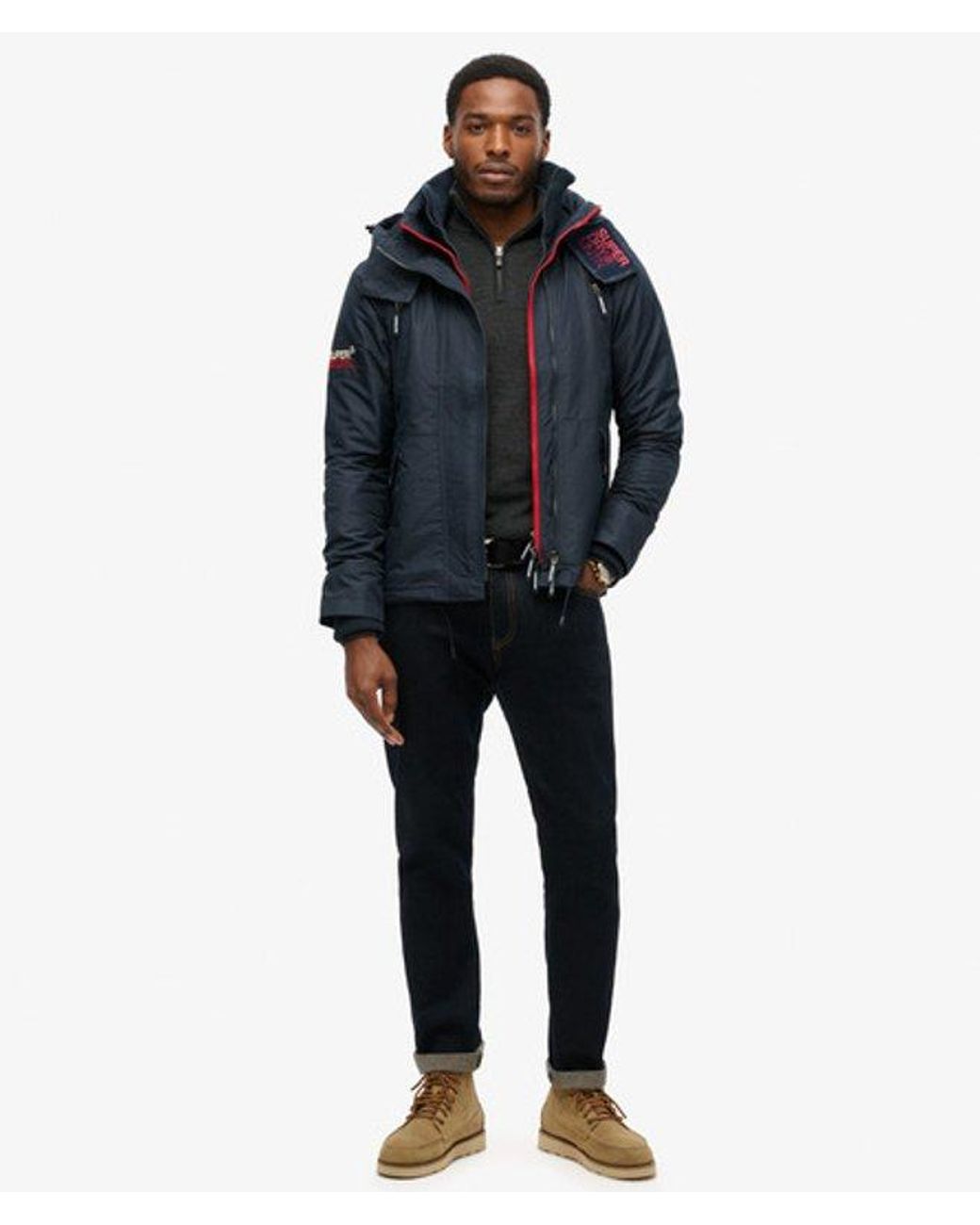 Superdry Blue & Co Classic Embroidered Logo Windcheater Jacket for men