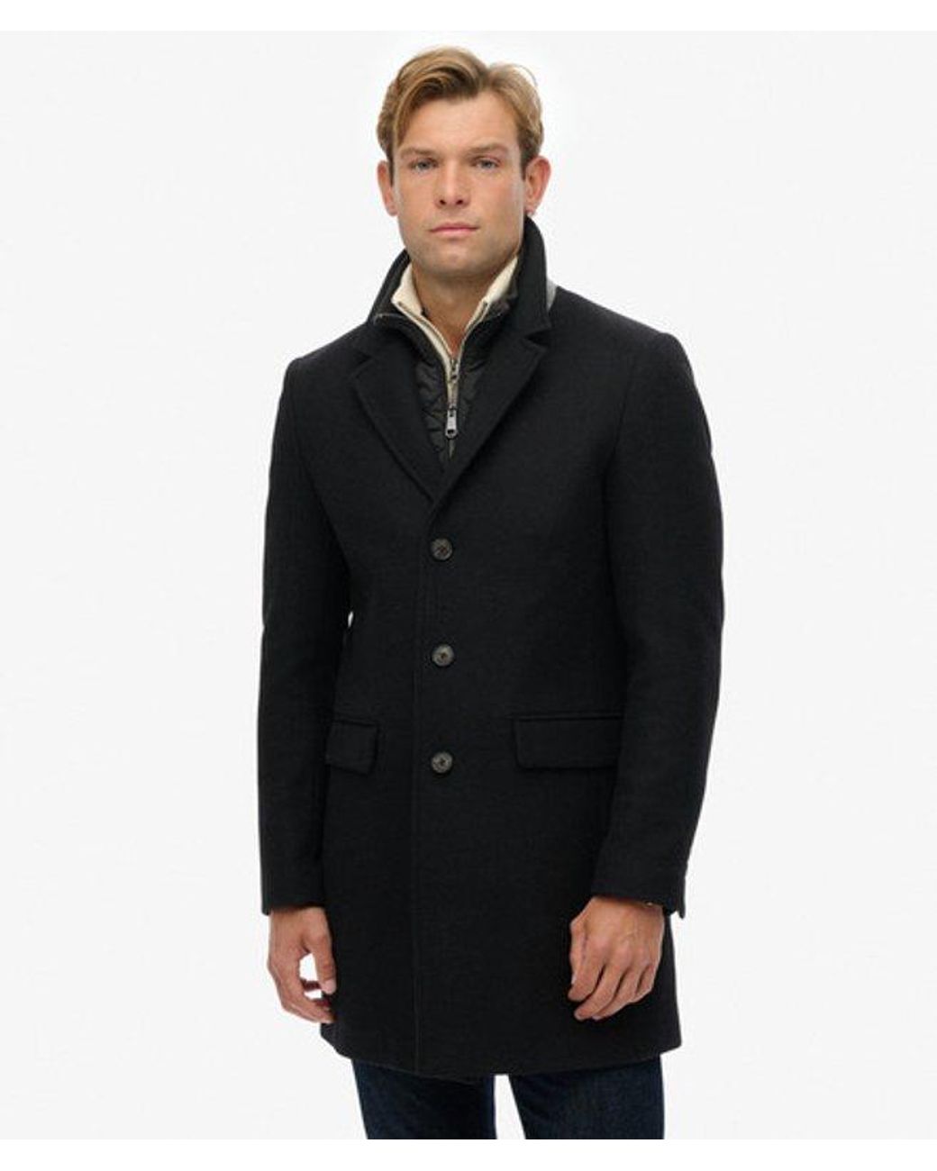 Superdry Blue & Co Tailored Two-in-one Town Coat for men