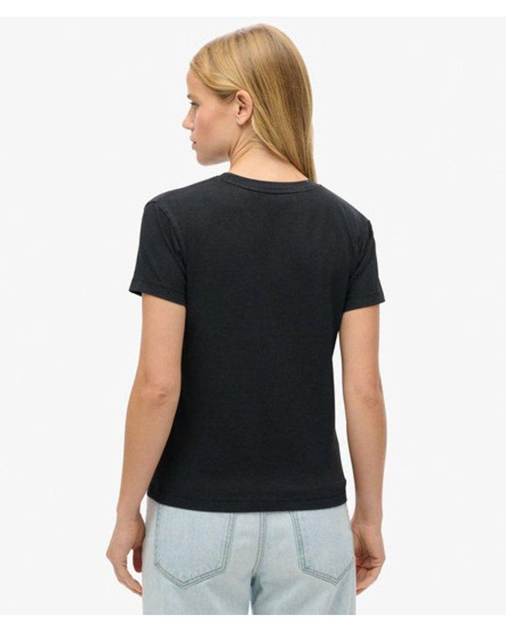 Superdry Black & Co Sport Luxe Graphic Fitted T-shirt