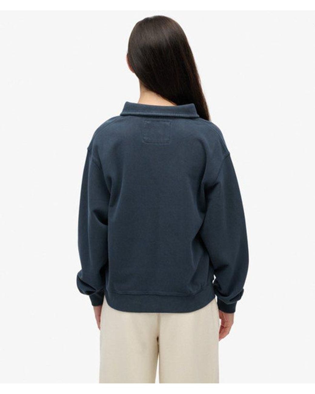 Superdry Blue & Co Athletic Collared Half Zip Jumper