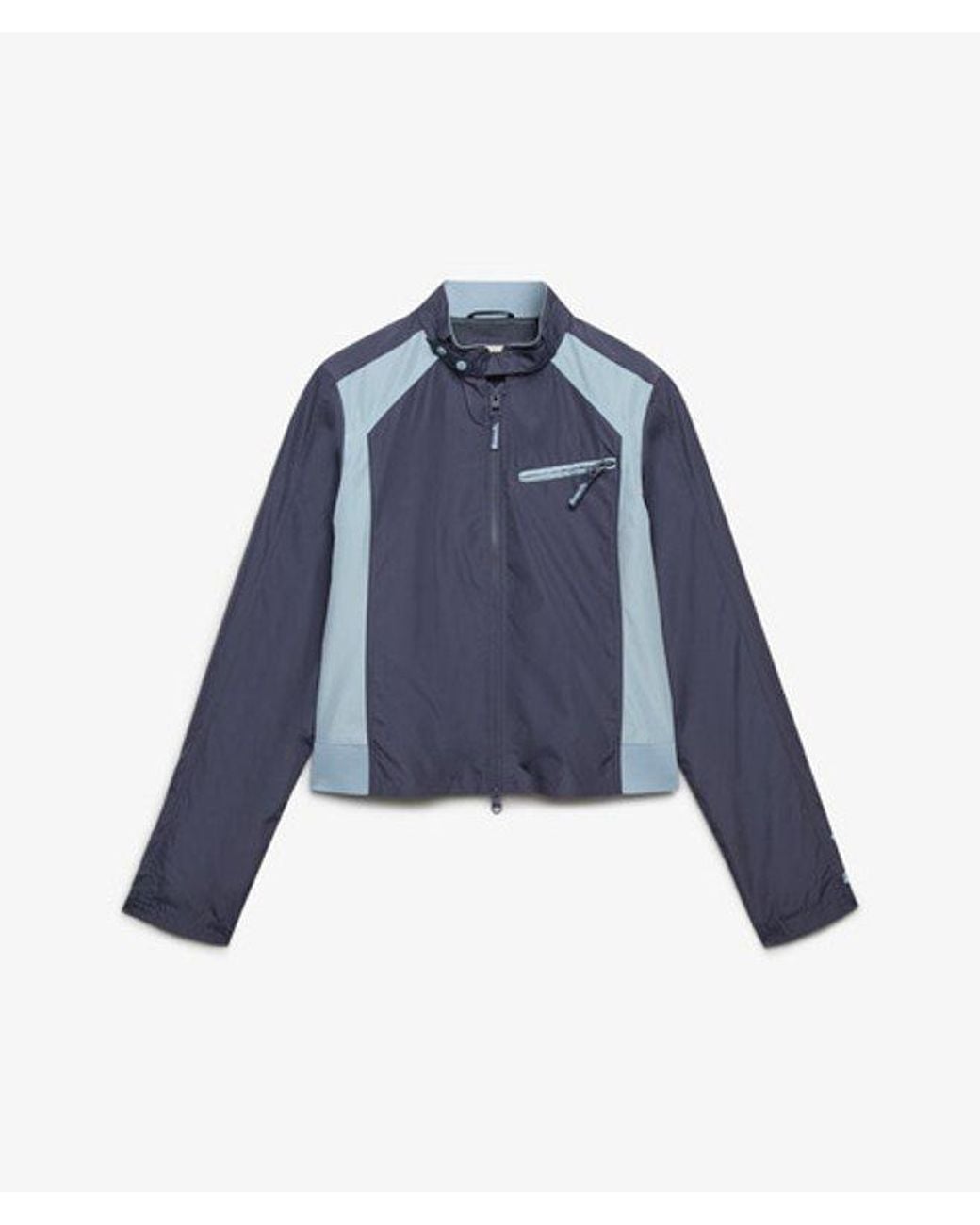 Superdry Blue Bench X & Co Bench Racer Shell Double Zip Jacket